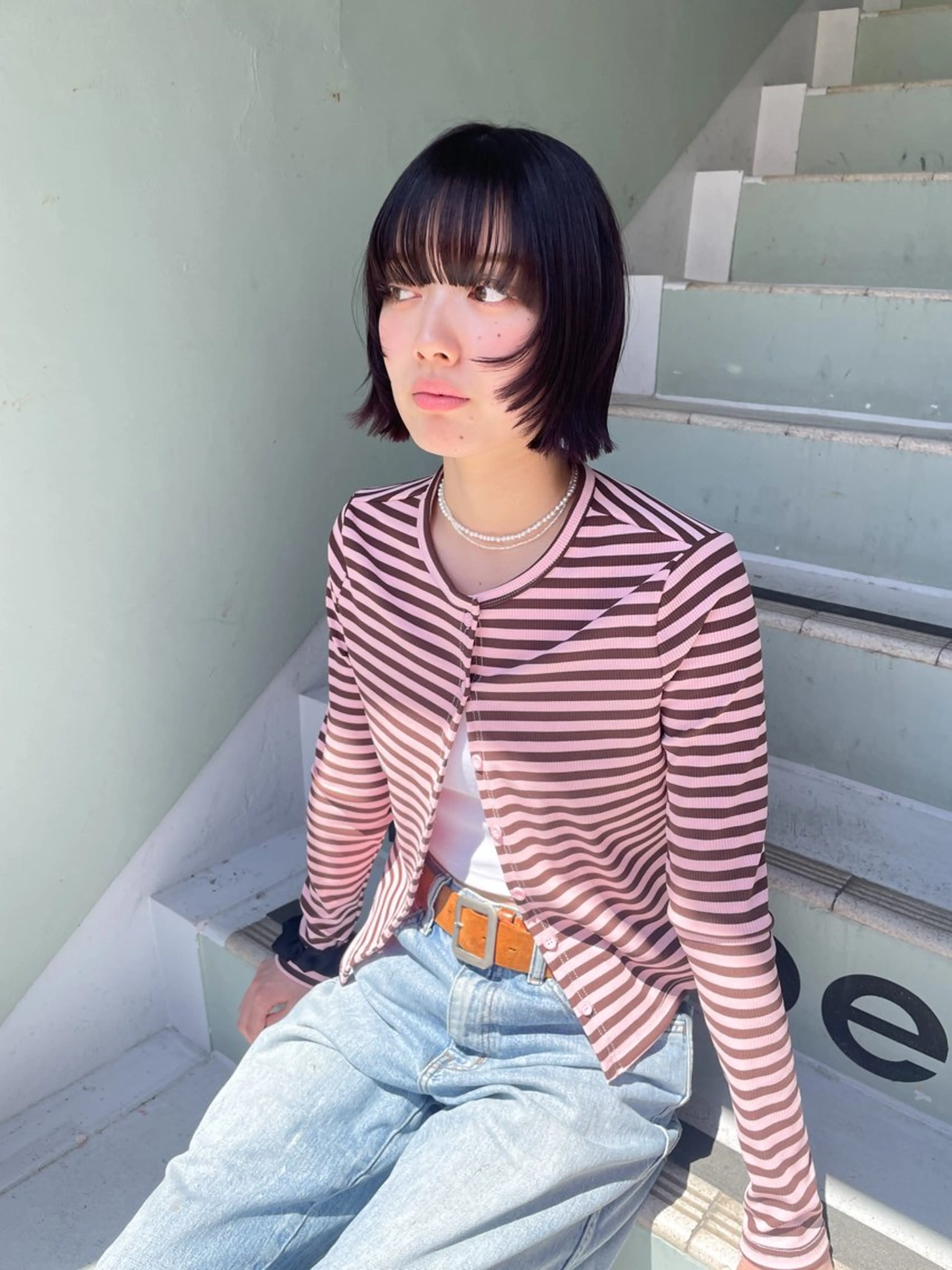 ミディアム カラー ラベンダーカラー 顔まわりレイヤー レイヤーカット Luca🟠 ticro hairのヘアスタイル