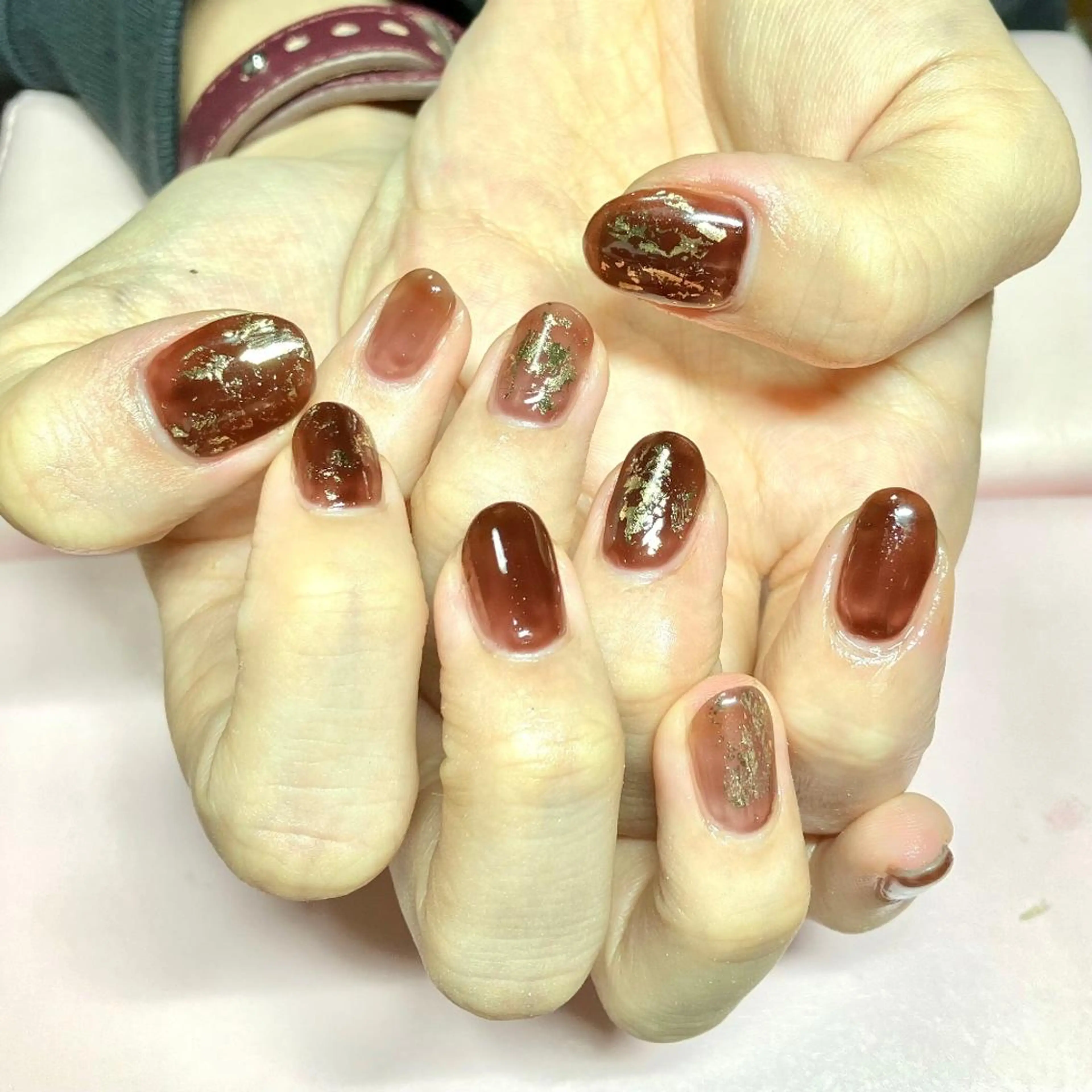 ネイル ゴールド ワンカラーネイル ハンドネイル candy nail所属・早川 理沙のネイルデザイン