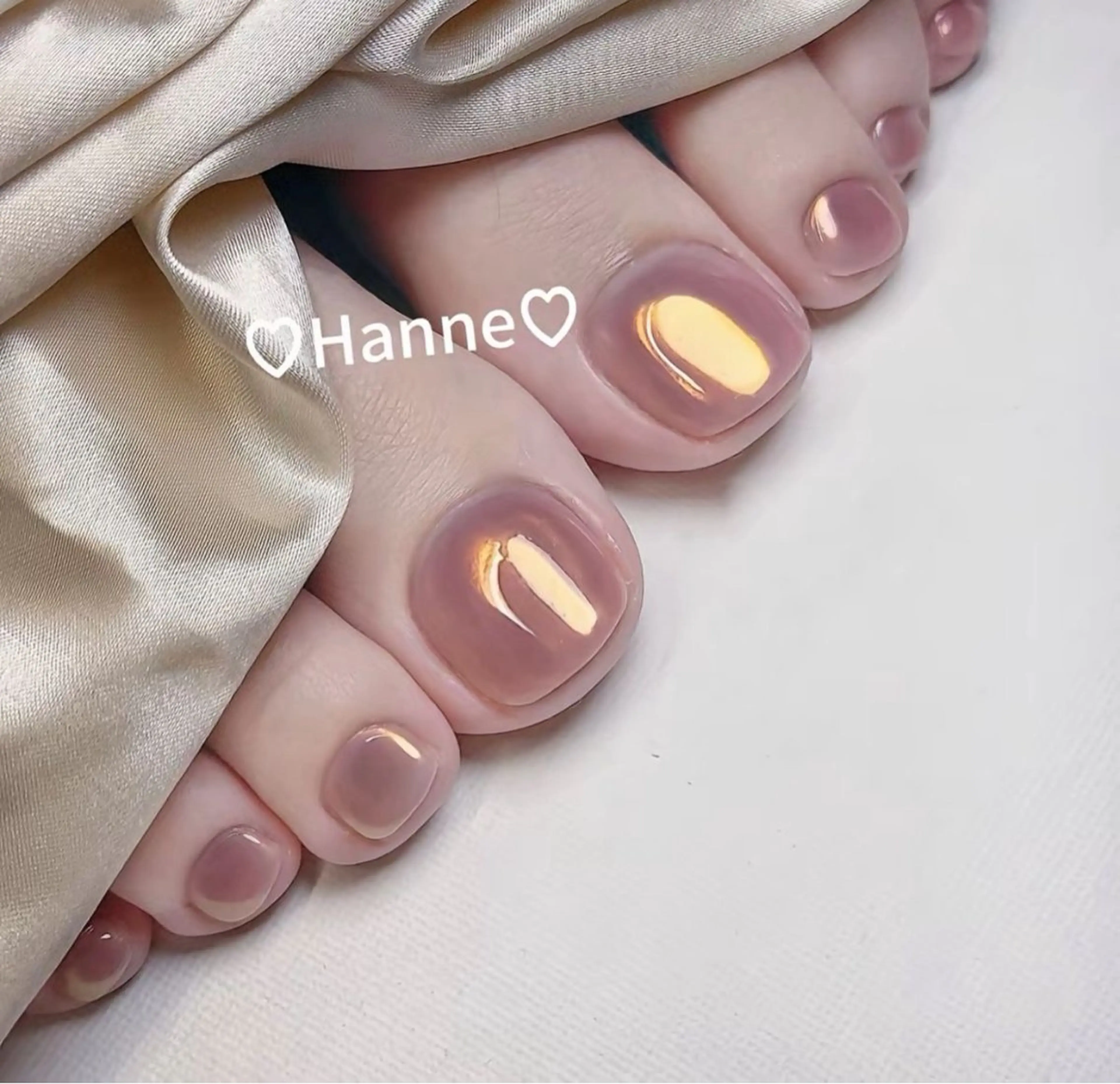 ネイル チークネイル フットネイル フレンチネイル グラデーション 韓国ネイル フットネイル harari ri..のネイルデザイン