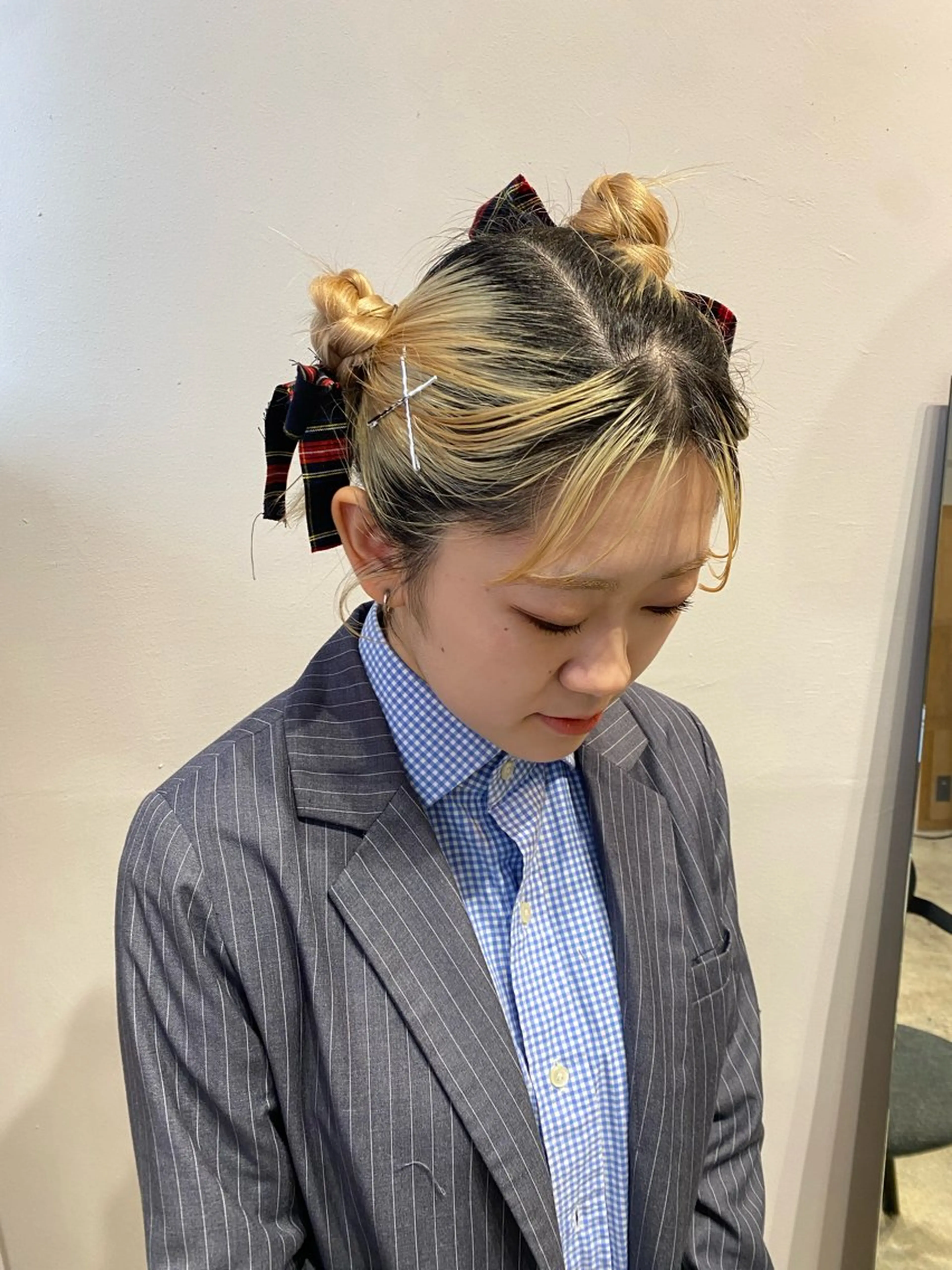 セミロング ヘアセット レイヤーカット/ ダブルカラーサクライのヘアスタイル