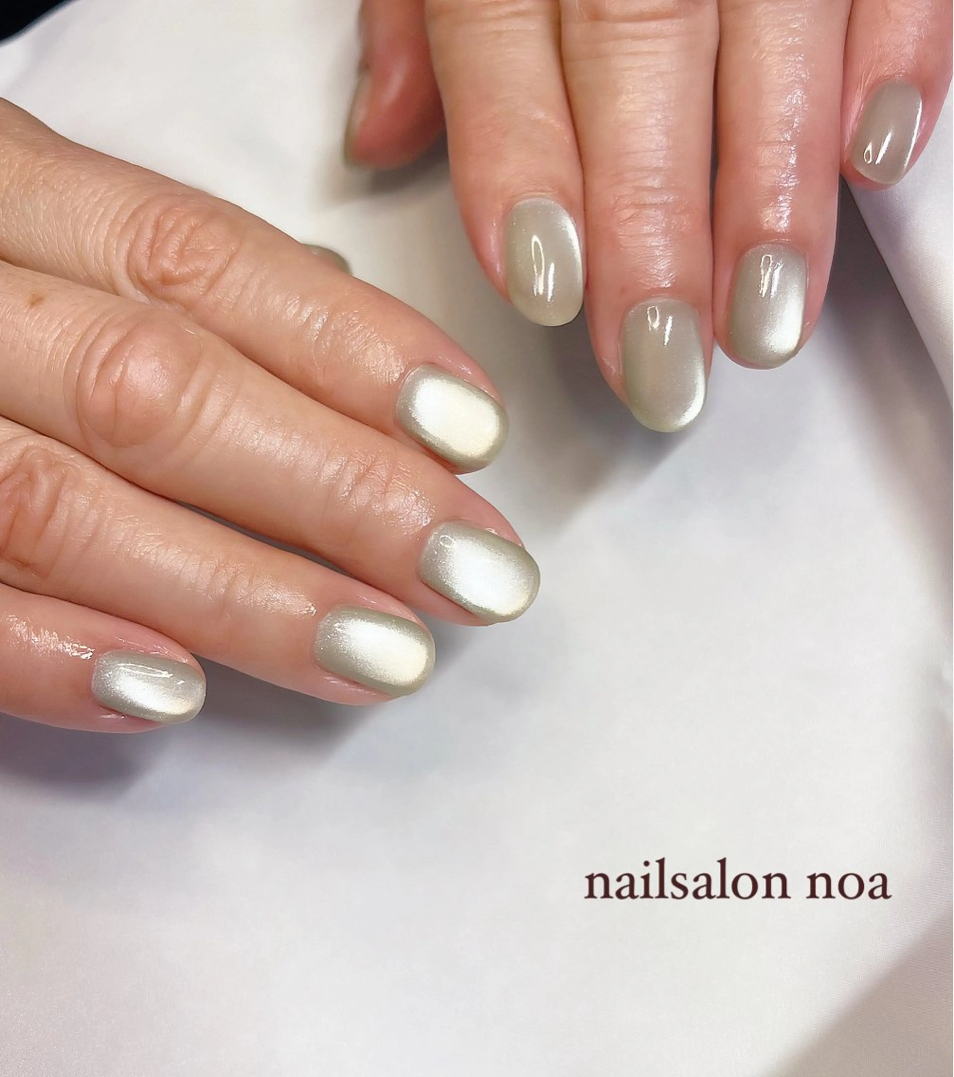 ネイル ジェルネイル マグネットネイル パラジェル シンプルネイル ハンドネイル nailsalon noa所属・nailist sakiのネイルデザイン