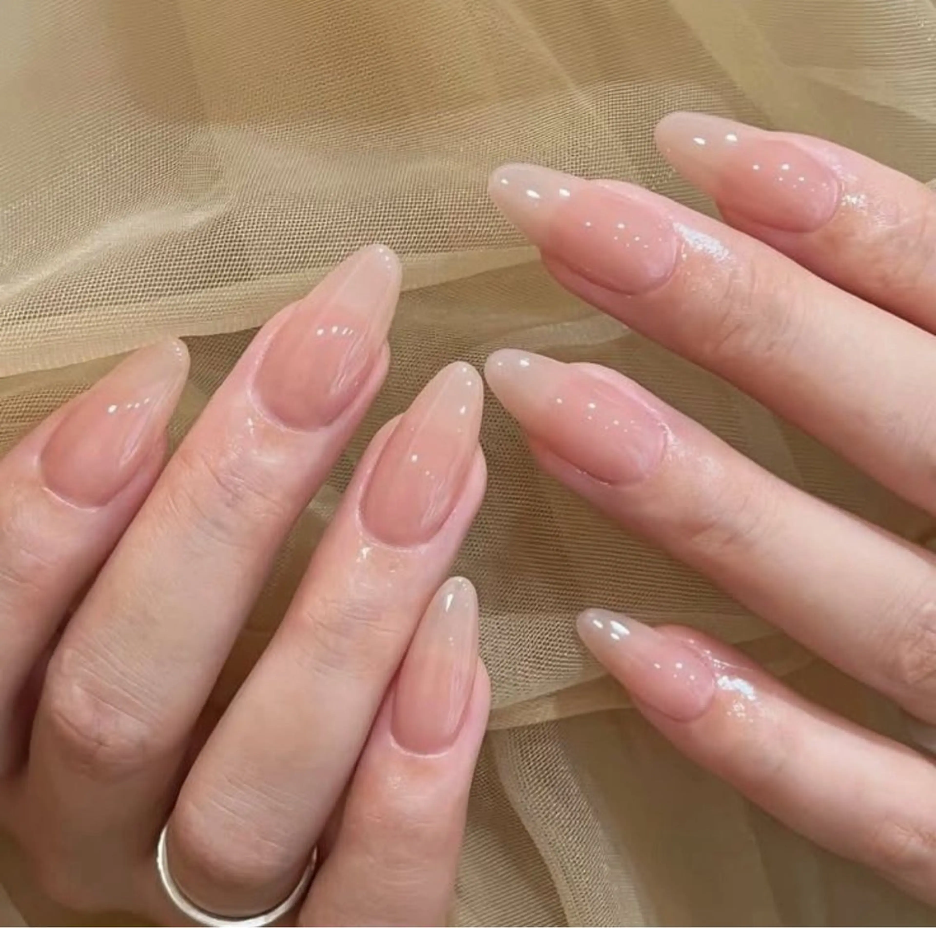 ネイル チークネイル 桜ネイル 長さ出し フットネイル ジェルネイル ハンドネイル Maika's nailのネイルデザイン