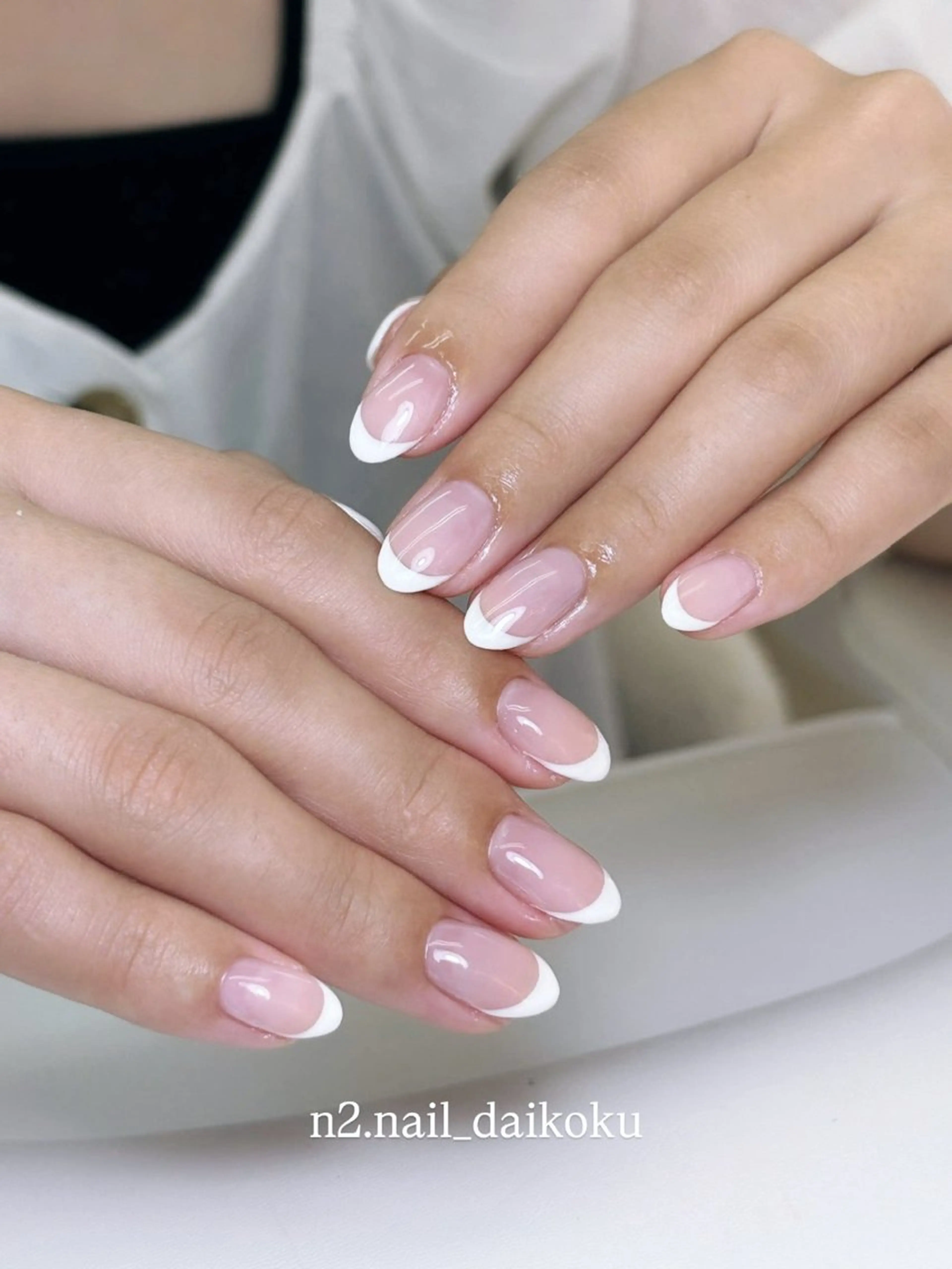 ネイル フレンチネイル ジェルネイル シンプルネイル N2 nailのネイルデザイン