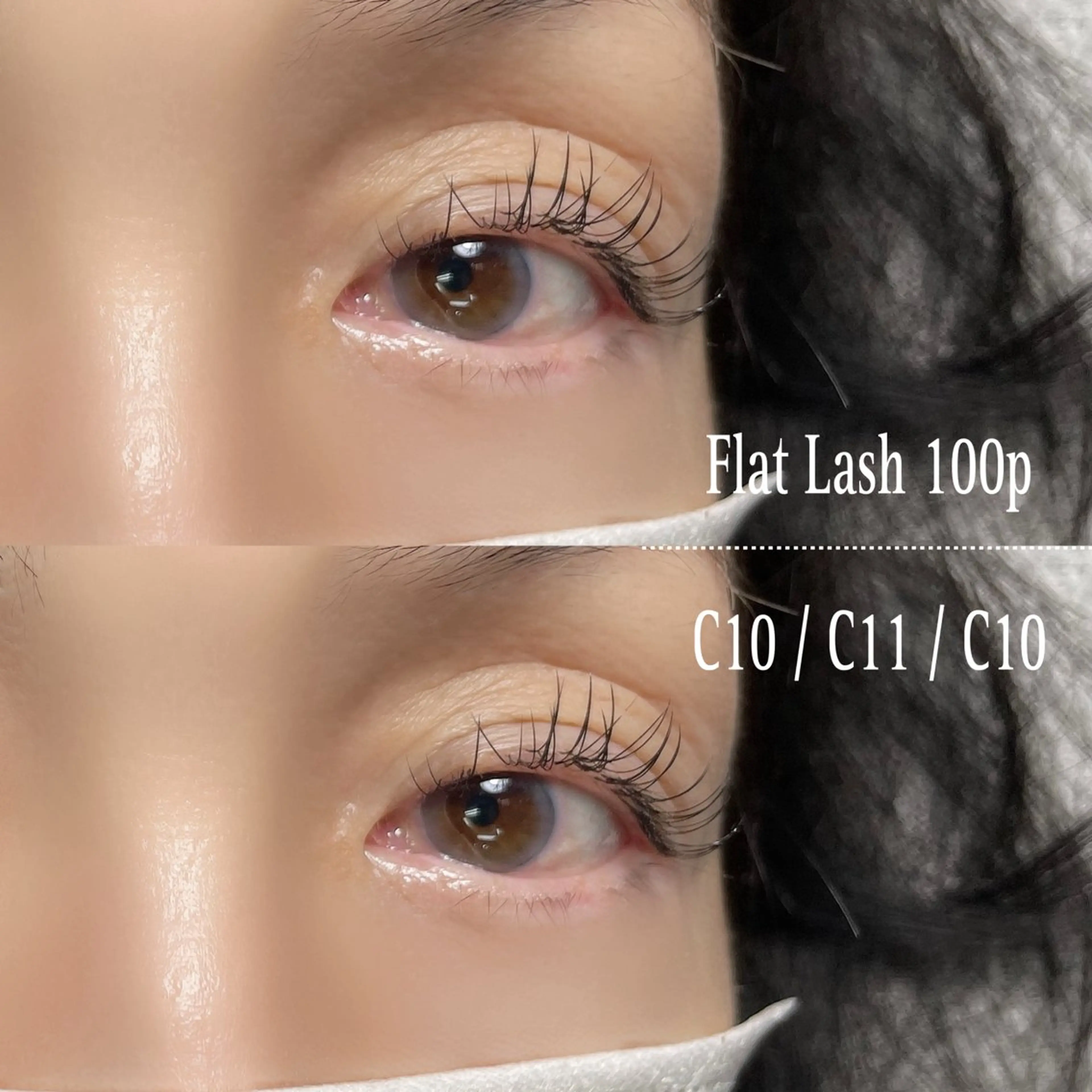 マツエク・マツパ キュート フラットラッシュ マツエク 美容室るーじゅ所属・美容室 るーじゅ/しいの木台のマツエク・マツパデザイン