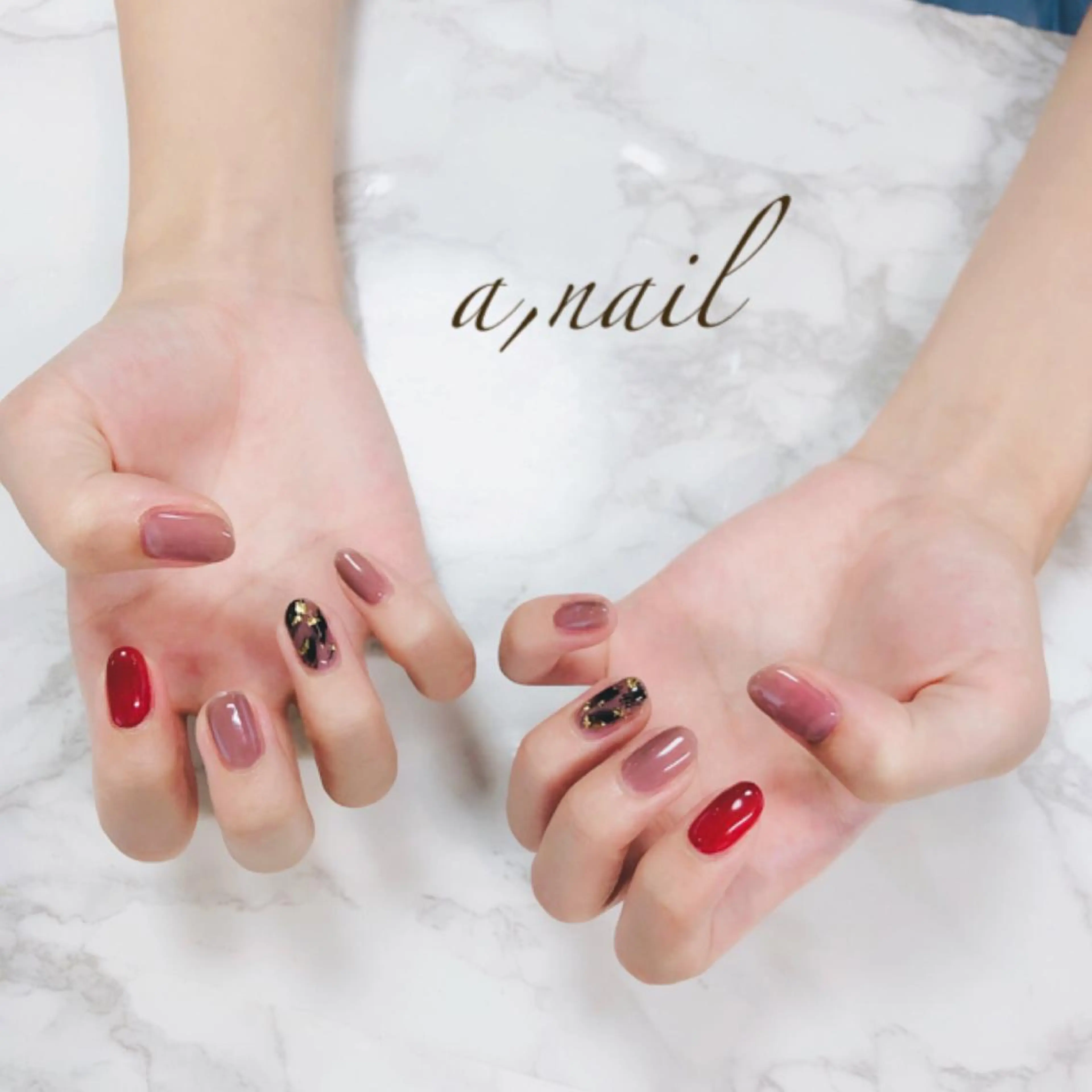 ネイル アニマル柄 フットネイル ジェルネイル グラデーション オフィスネイル ハンドネイル ネイルサロン エーネイルのネイルデザイン