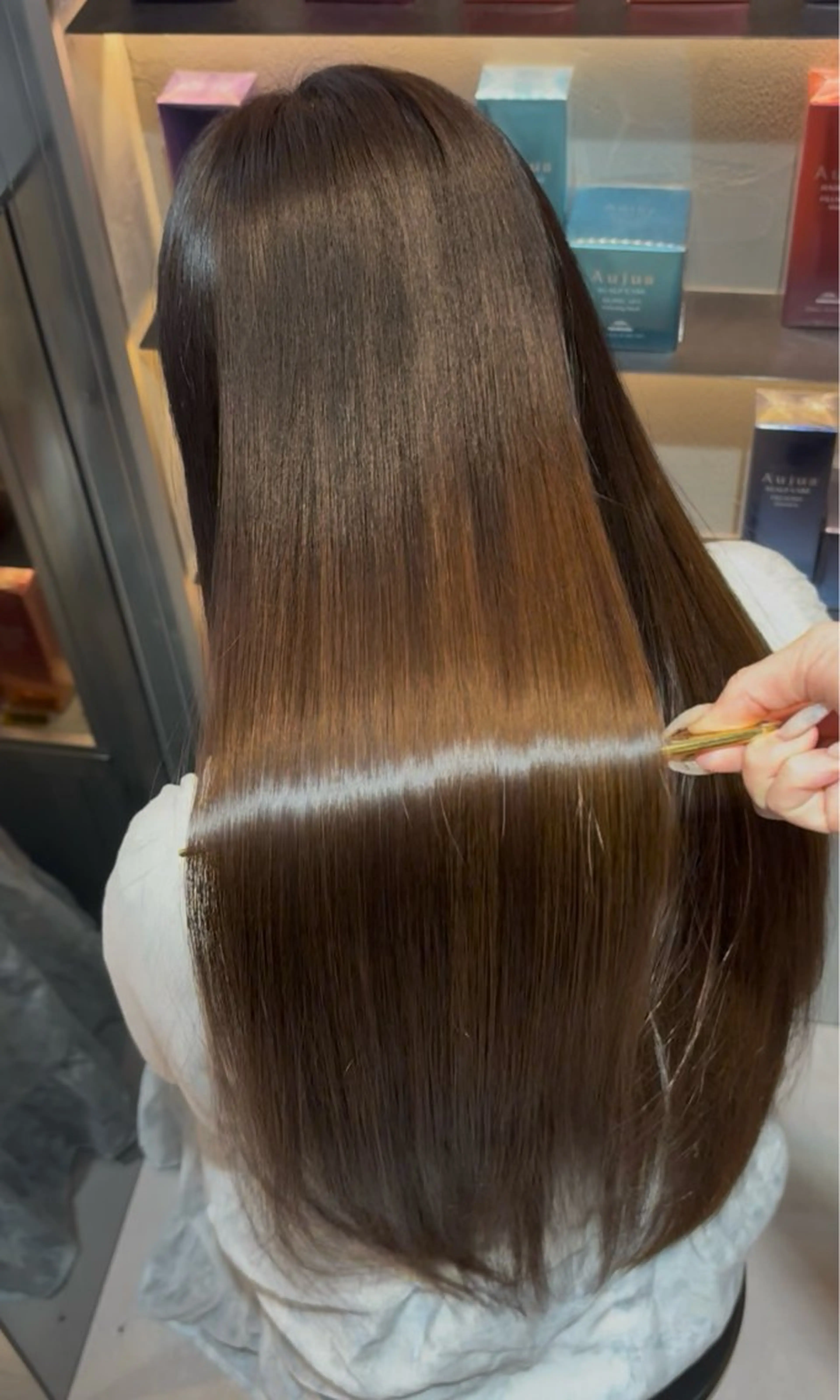 ロング カット 縮毛矯正 トリートメント レイヤー/髪質改善 SAKIのヘアスタイル