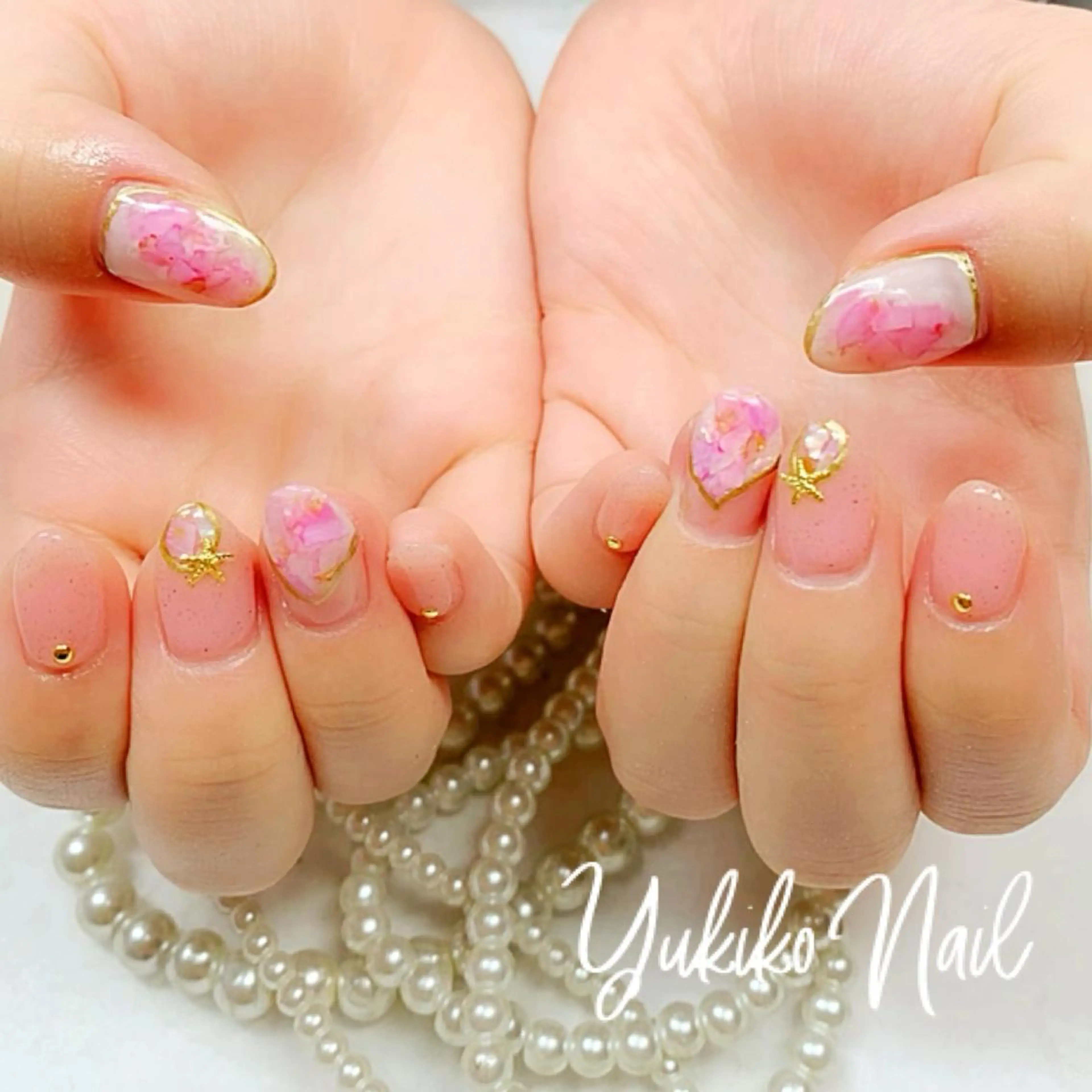 ネイル ピンク ハンドネイル ユキコ ネイルのネイルデザイン