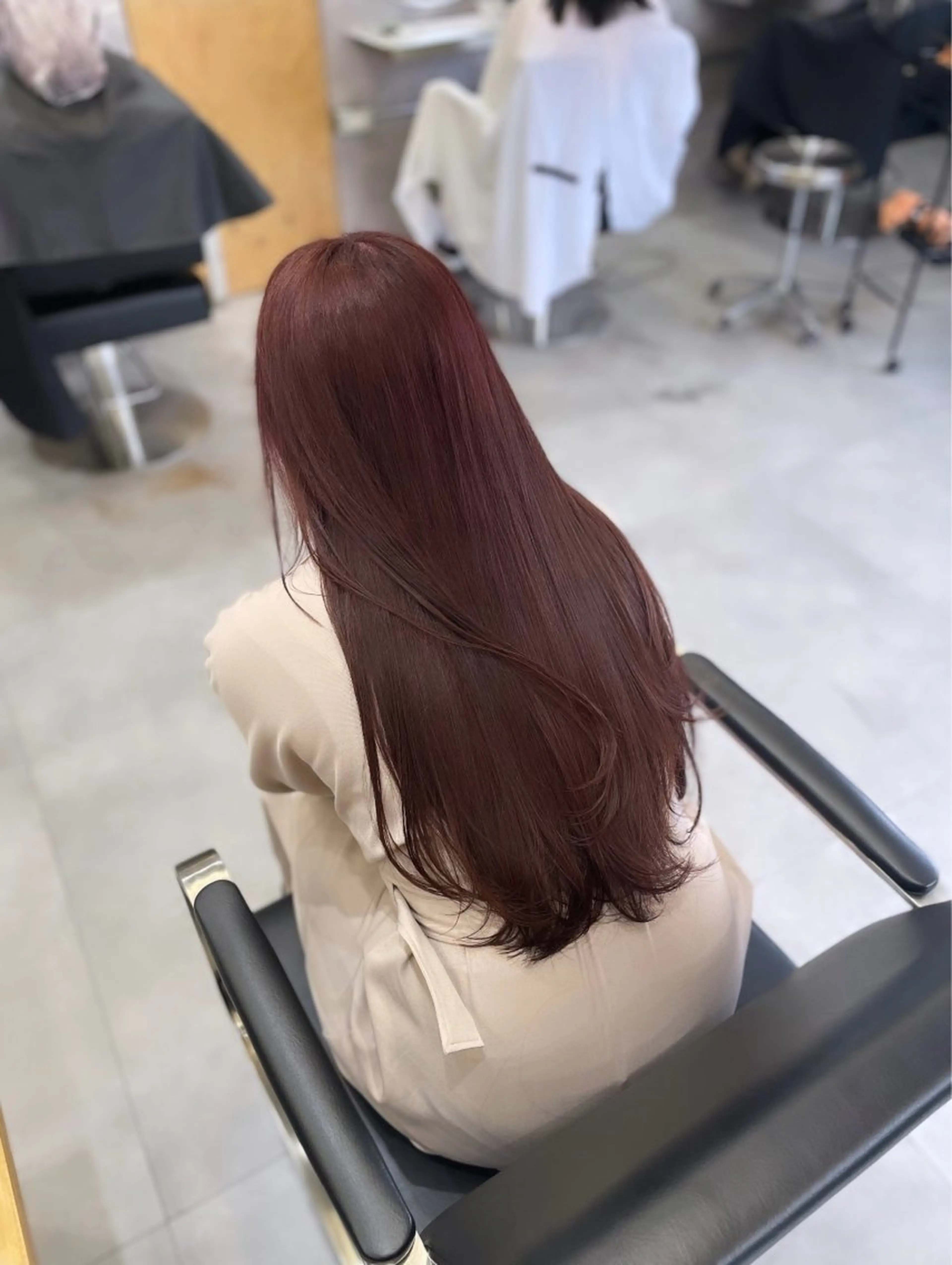 ロング カラー ブリーチ ブラウンカラー ブリーチなしカラー ピンクカラー ピンクブラウン ヘアカラー Rui/透明感カラー 暖色/レイヤーカットのヘアスタイル