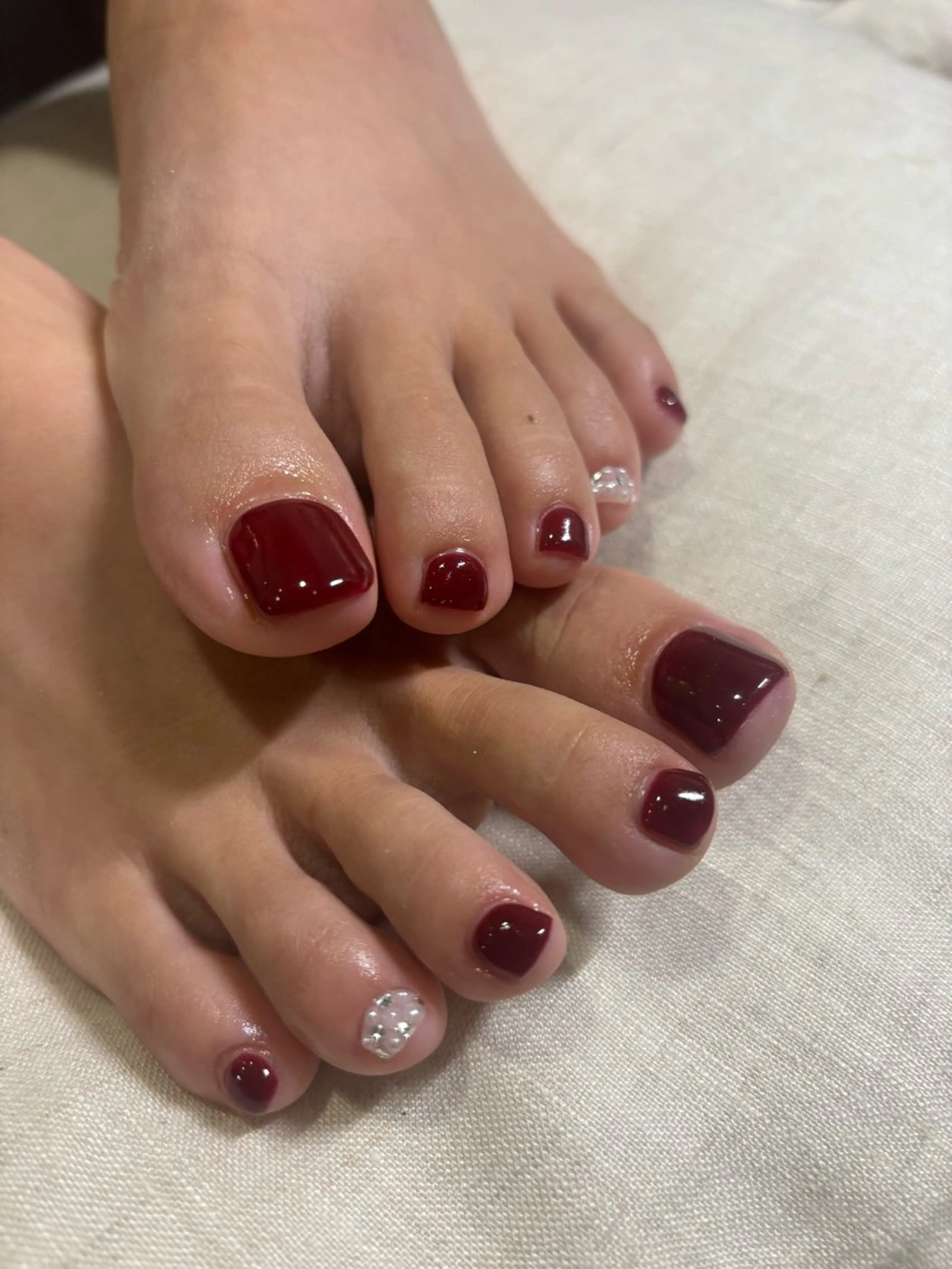 ネイル ストーンネイル フットネイル LICO HAIR＆RELAXATION所属・Lico Ryoのネイルデザイン