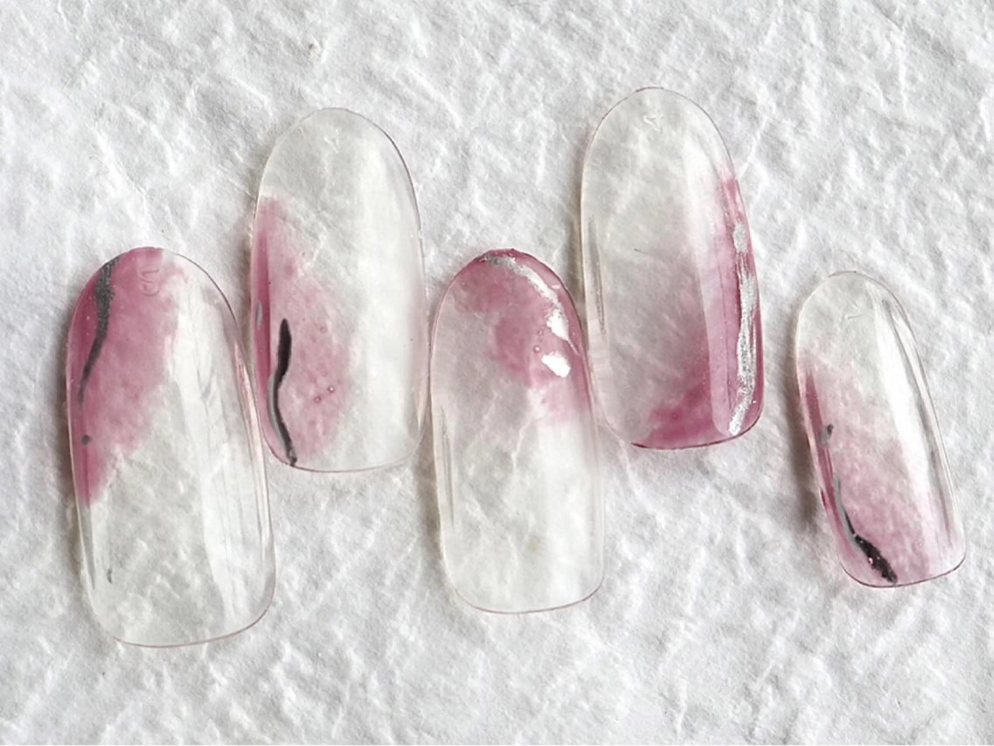 ネイル クリアネイル ニュアンスネイル Laule'a Jr 🎀ネイリスト🌼のネイルデザイン