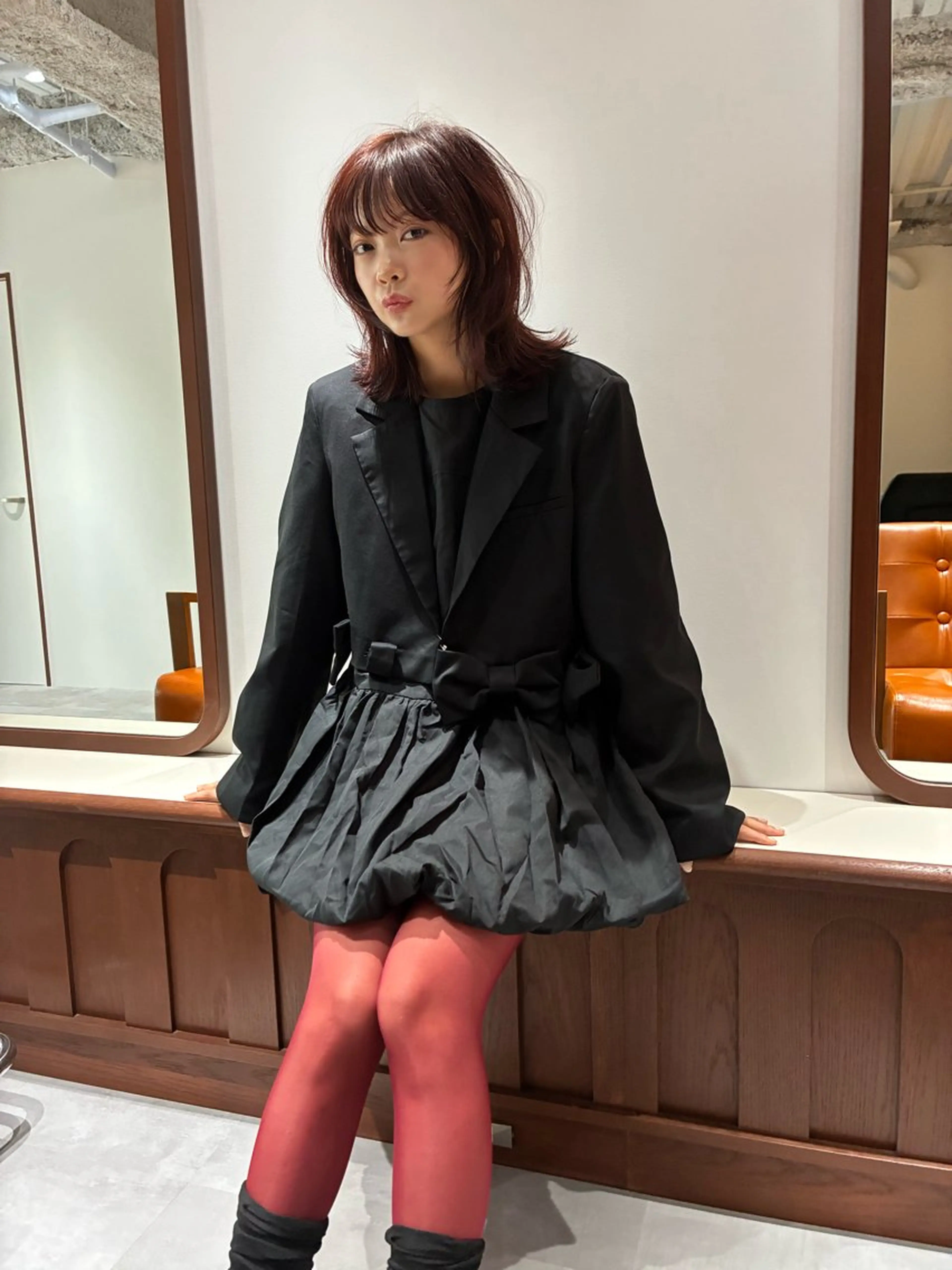 ミディアム カラー ヘアアレンジ カット ヘアカラー トリートメント Opus🐕kato Mizuki🐕のヘアスタイル