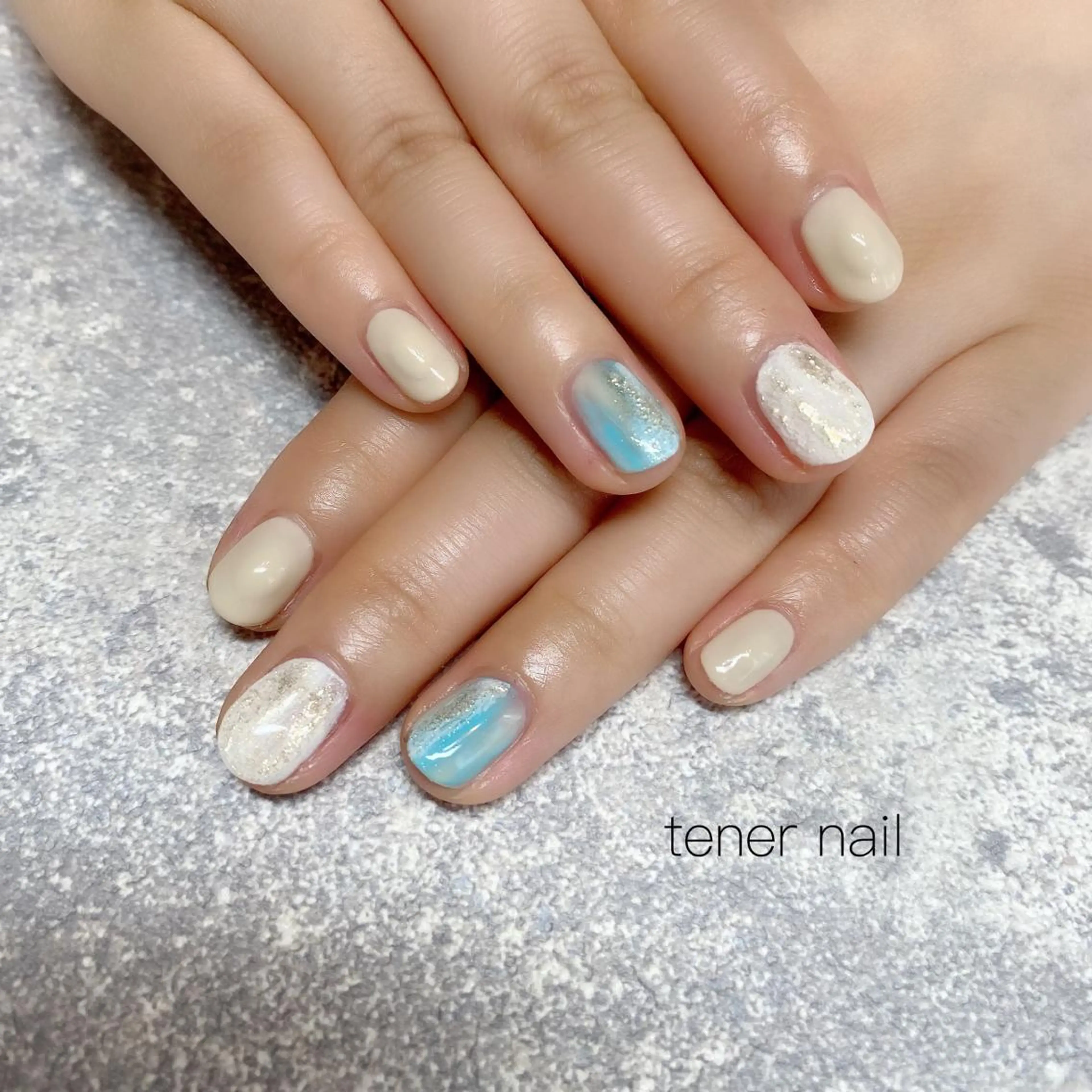ネイル ブルー tener  nail  テネルネイル所属・テネルネイル tener nailのネイルデザイン