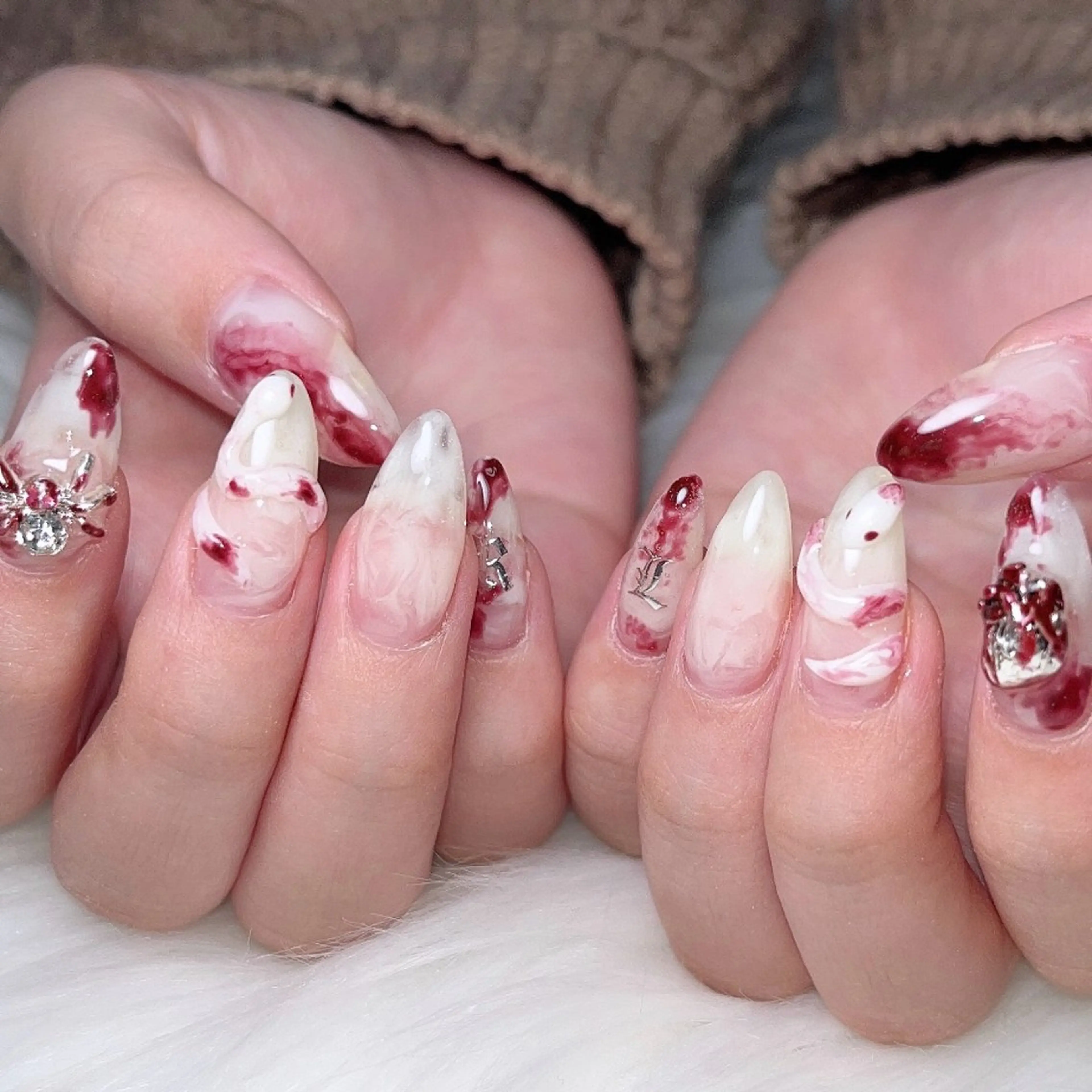 ネイル 韓国ネイル ラメ(グリッター) 持ち込み ハンドネイル 🐕‍🦺Yappy 💗A-tanのネイルデザイン