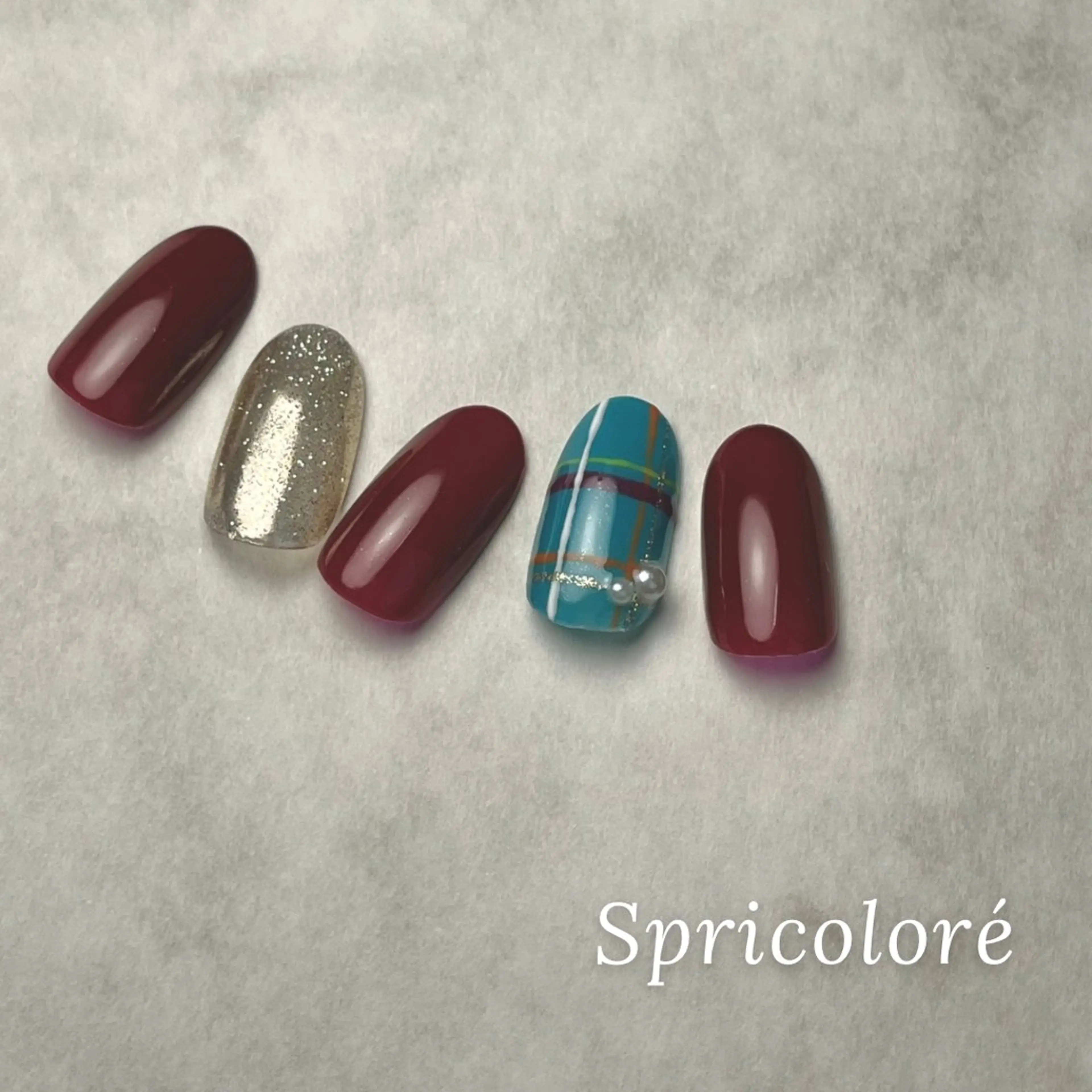 ネイル アートネイル ミディアムネイル Spricoloré(スプリコローレ)所属・Spricoloré ／harunaのネイルデザイン