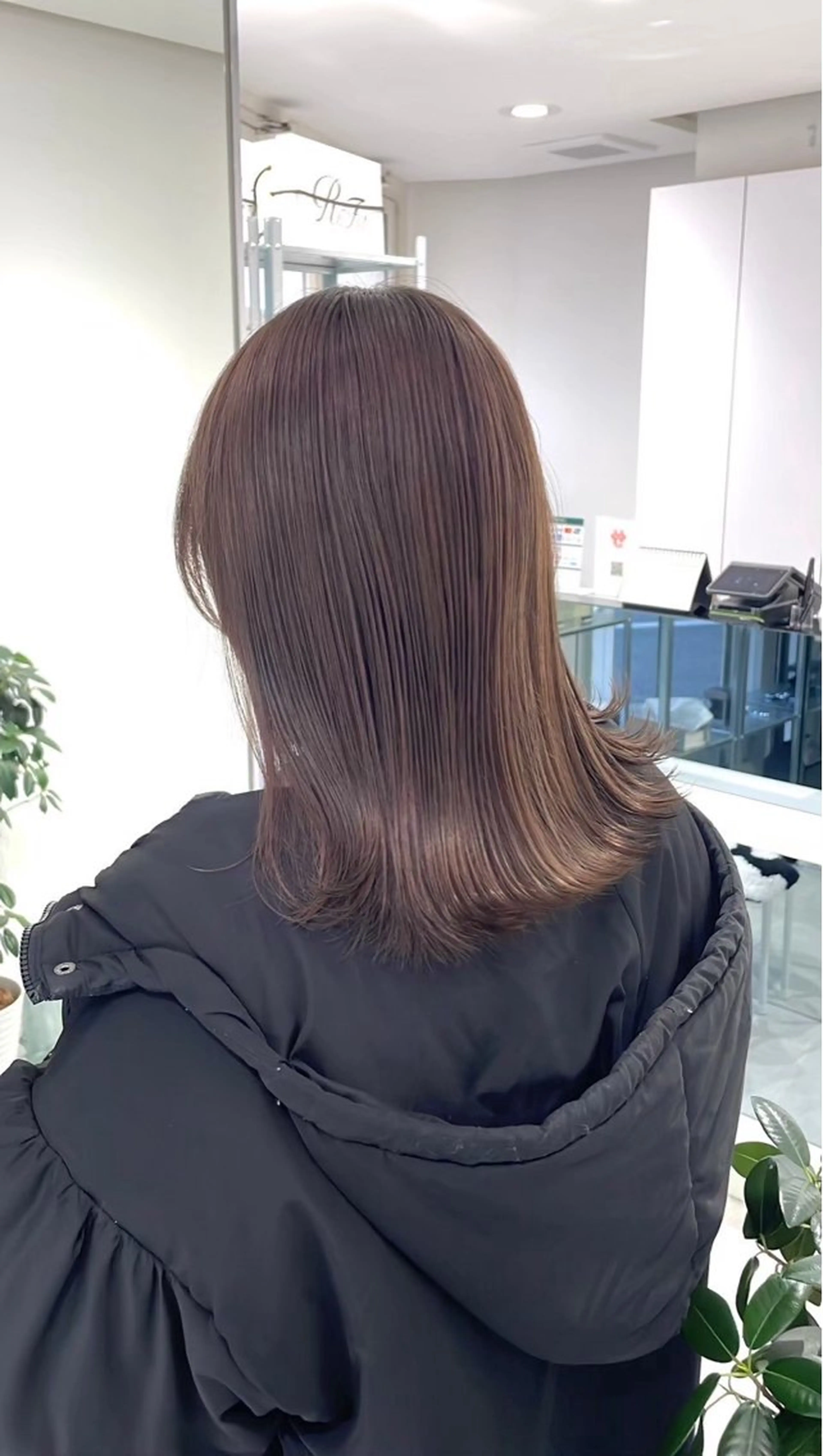 ミディアム カラー ヘアカラー トリートメント ヘアセット グレージュ/ベージュ /経堂/sana🌱のヘアスタイル