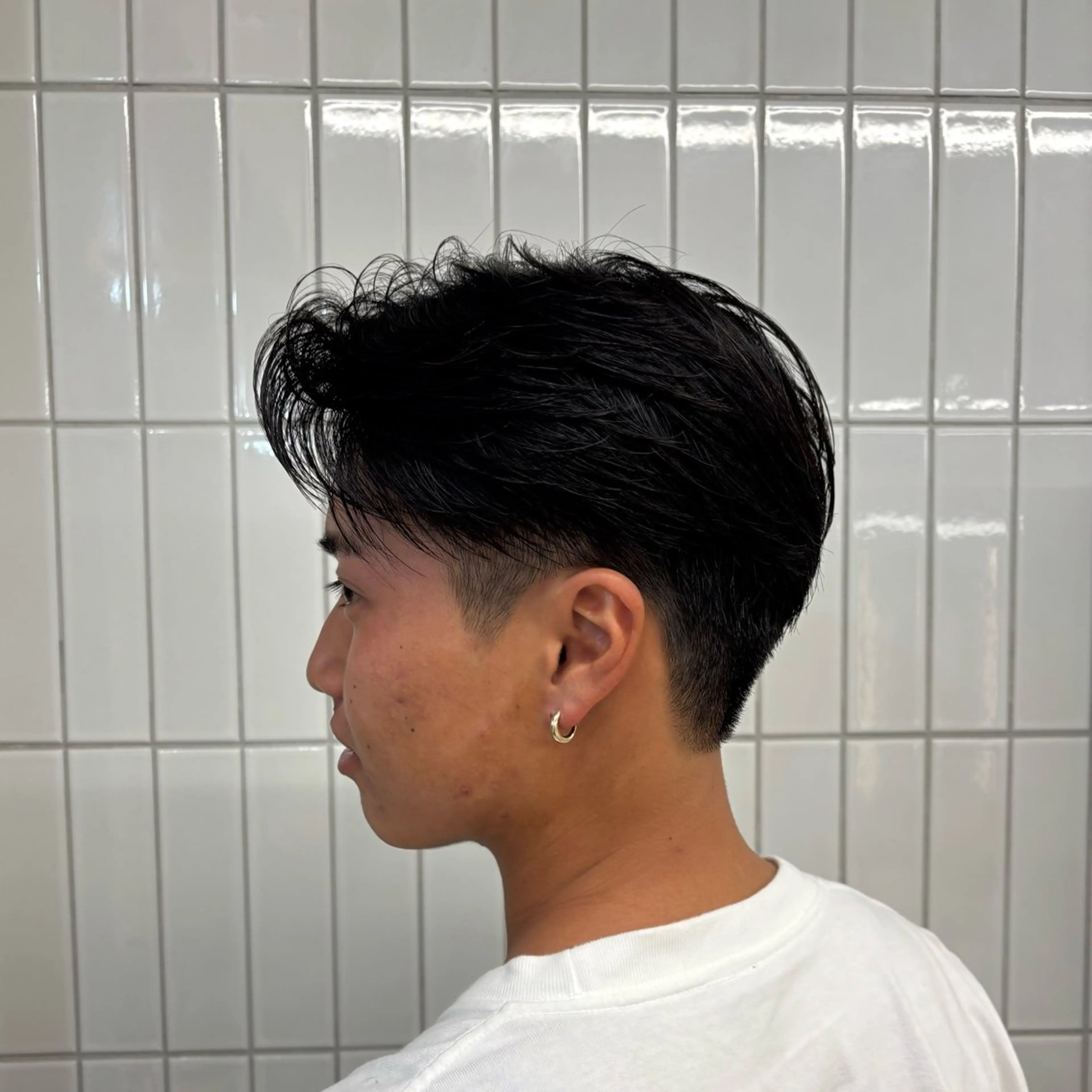 パーマ メンズ カット パーマ トリートメント ヘアセット 表参道/センター パート/SOTAのヘアスタイル