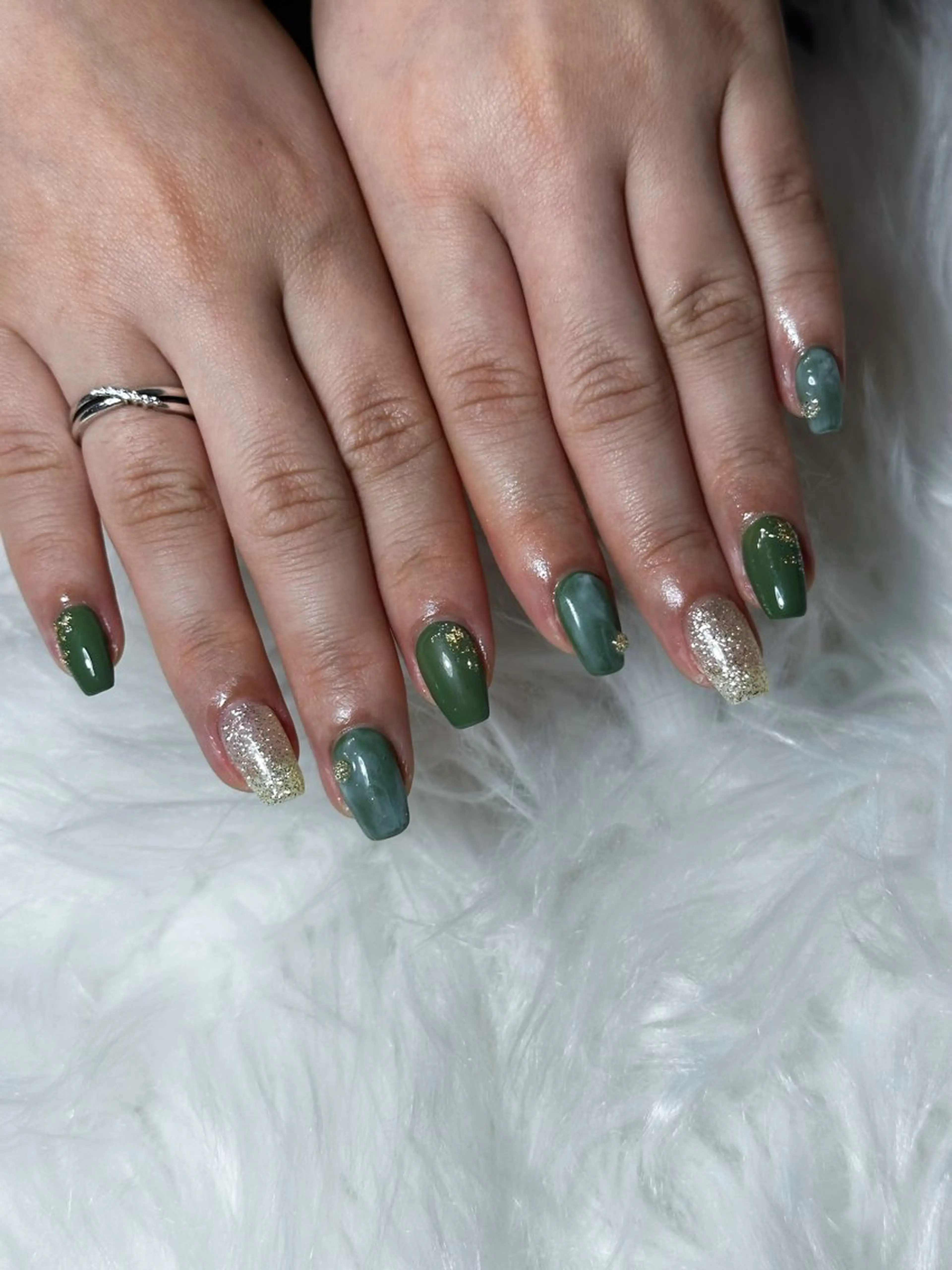 ネイル オフィスネイル シンプルネイル ハンドネイル nail&eye pang hinaのネイルデザイン