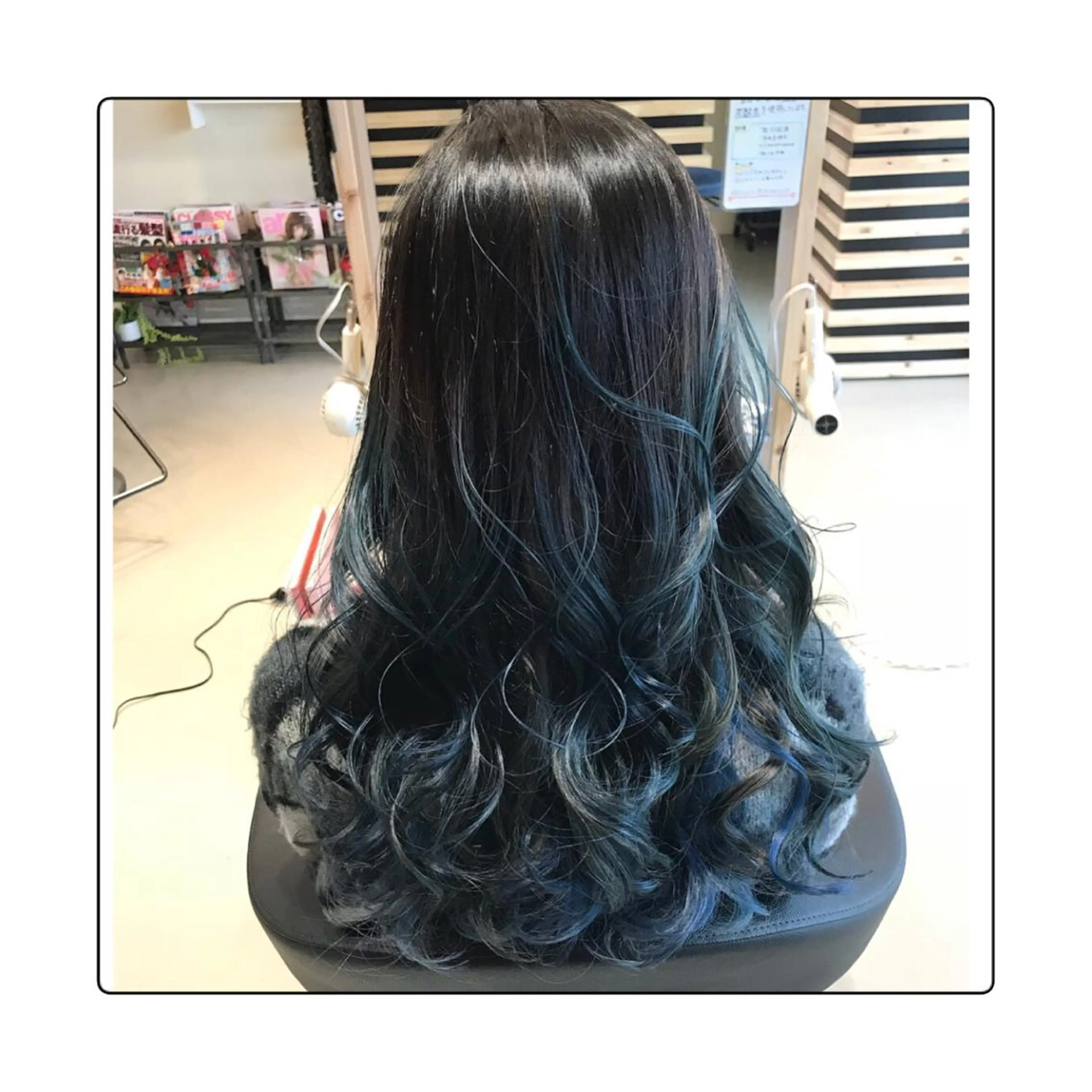 ロング カラー ブルーカラー 透明感カラー ネイビーカラー ヘアカラー 大久保 隆蔵のヘアスタイル