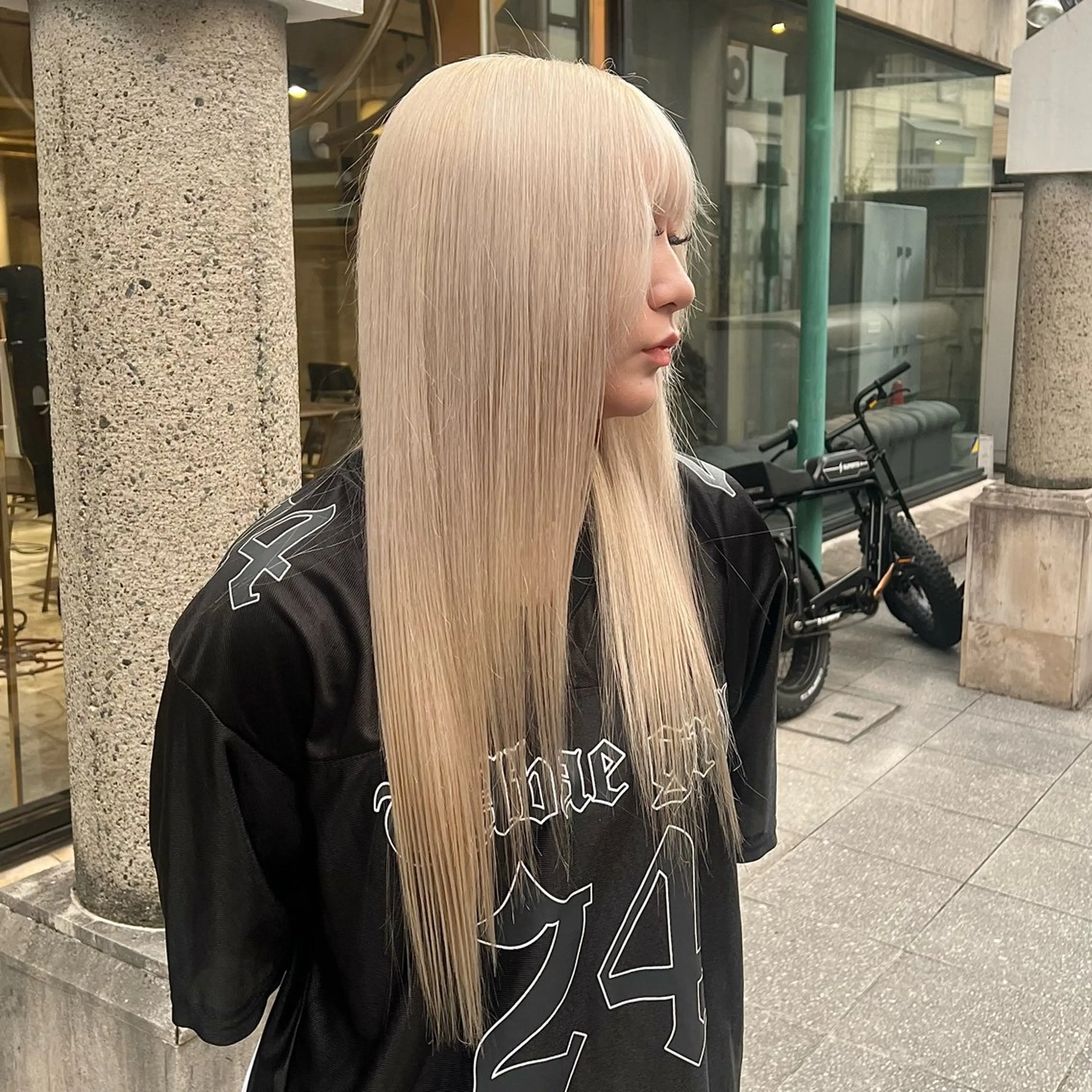 ロング カラー カット ヘアカラー トリートメント 赤みゼロ/透明感 カラー🌿KANTAのヘアスタイル