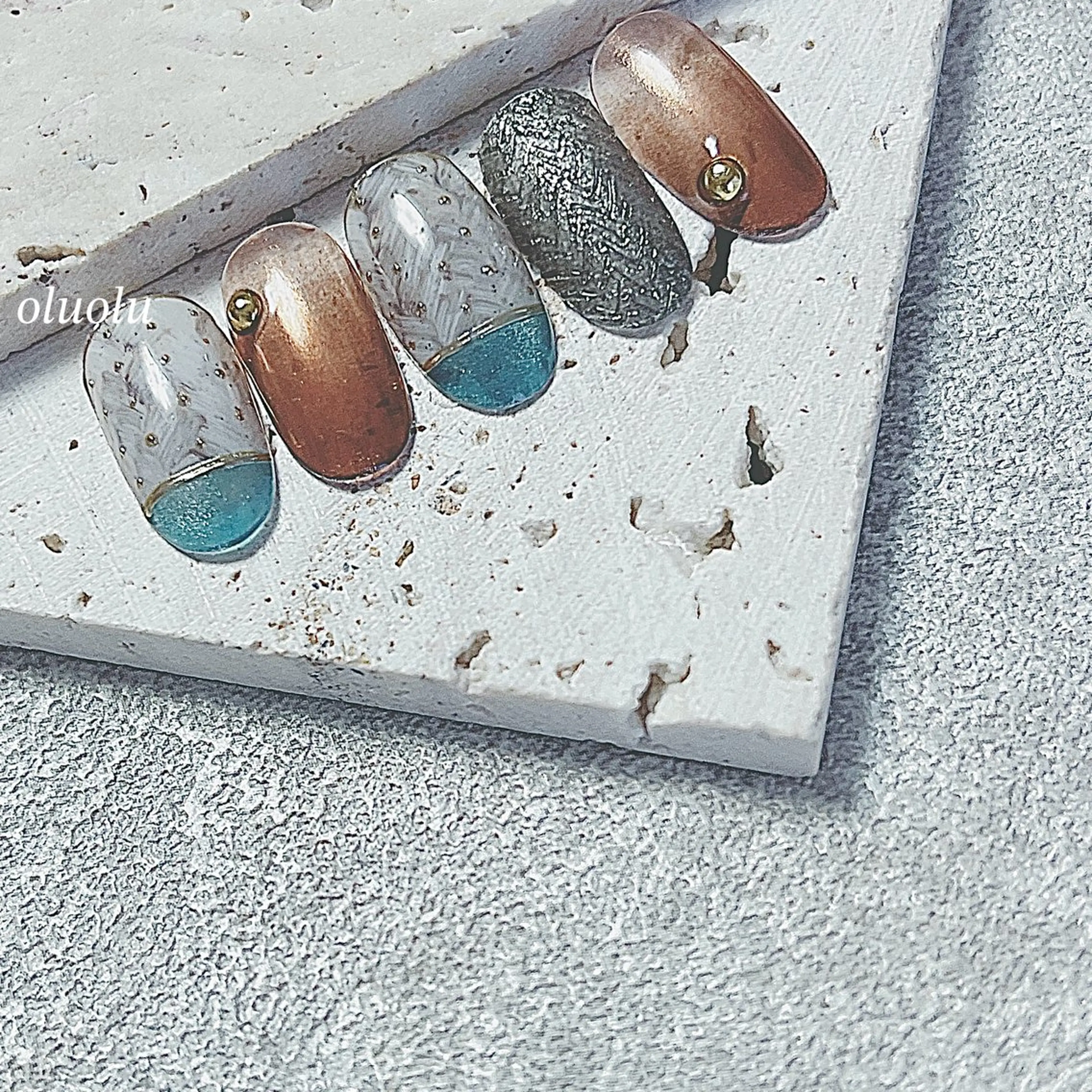 ネイル アートネイル フットネイル マグネットネイル ニュアンスネイル ハンドネイル 大村 紬華のネイルデザイン