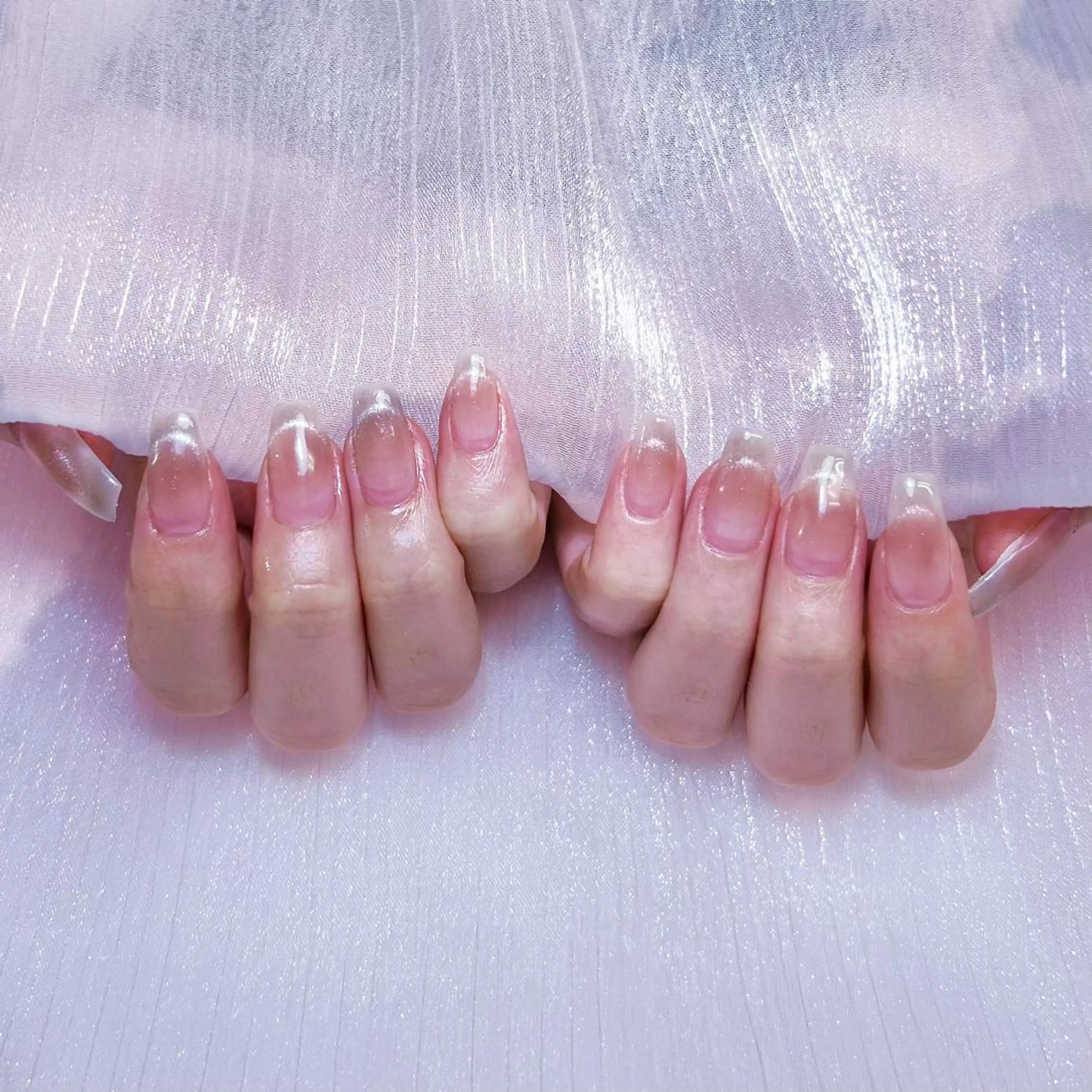 ネイル アートネイル オーロラネイル ガーリー キラキラネイル 韓国ネイル ハンドネイル DIANMOND NAIL🌸のネイルデザイン