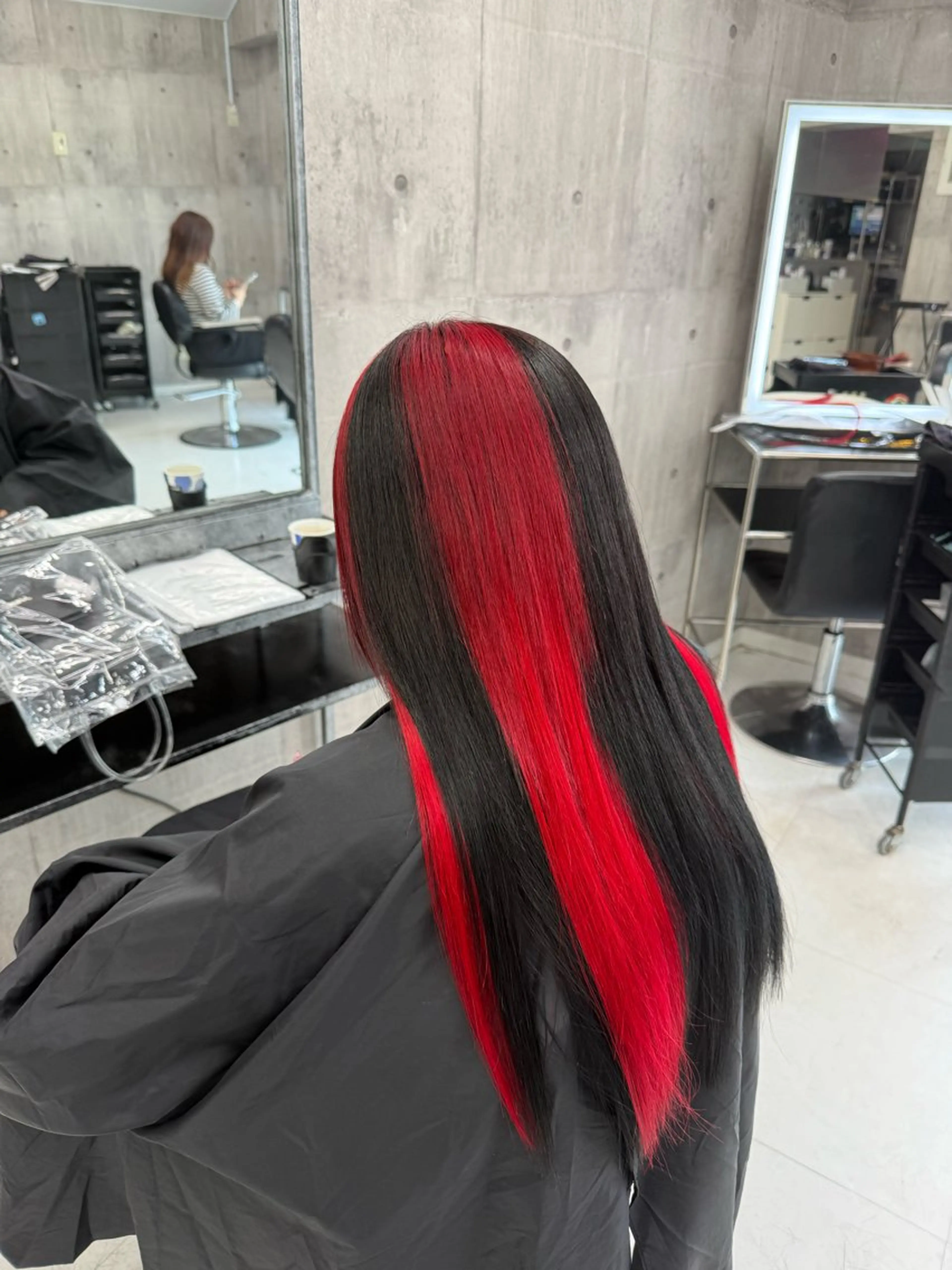 ロング カラー メンズ デザインカラー エクステ ヘアカラー トリートメント ☁️かずき☁️青.紫 推し活カラー💫のヘアスタイル