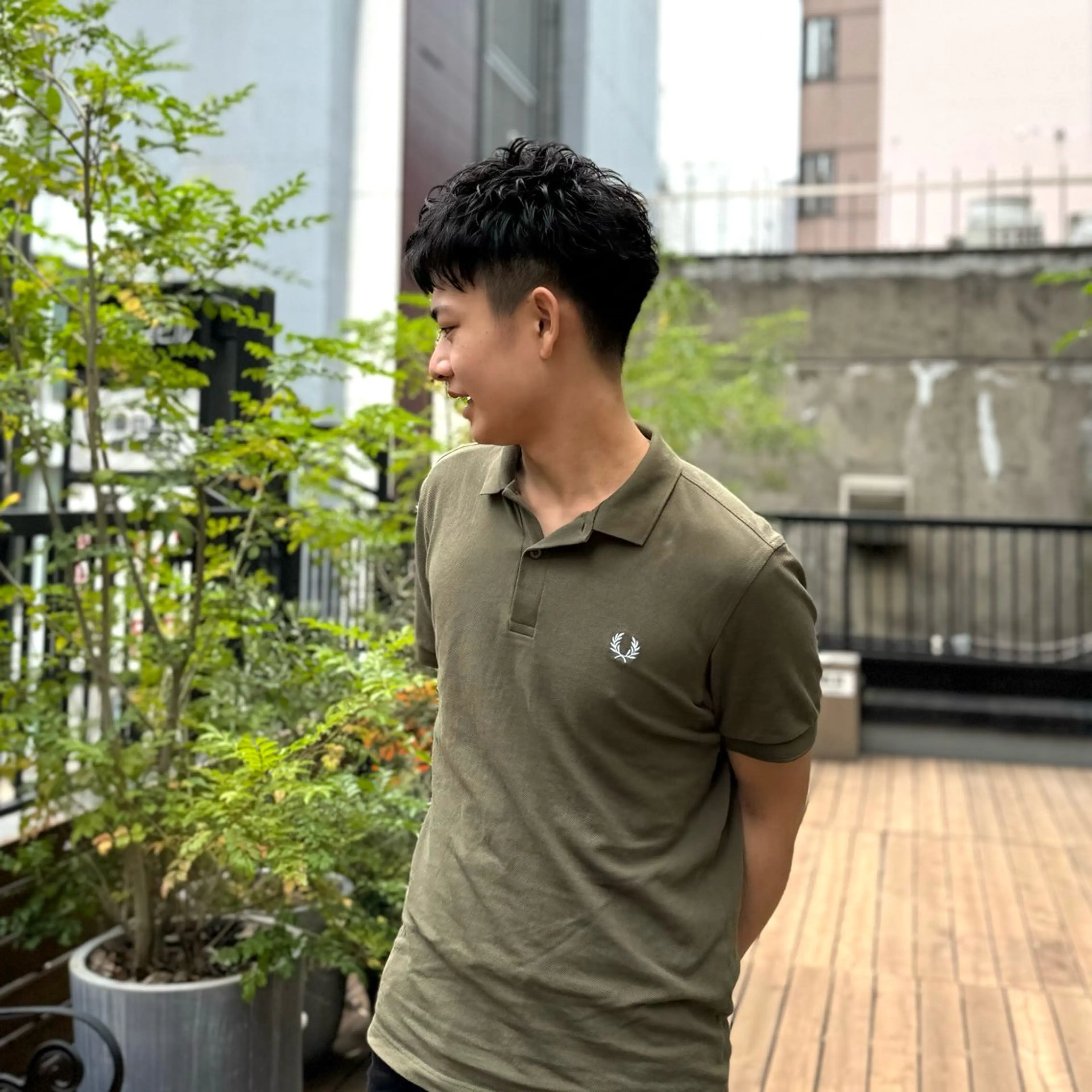 メンズ カット スパイキーショート 大人パーマ 丸山のヘアスタイル