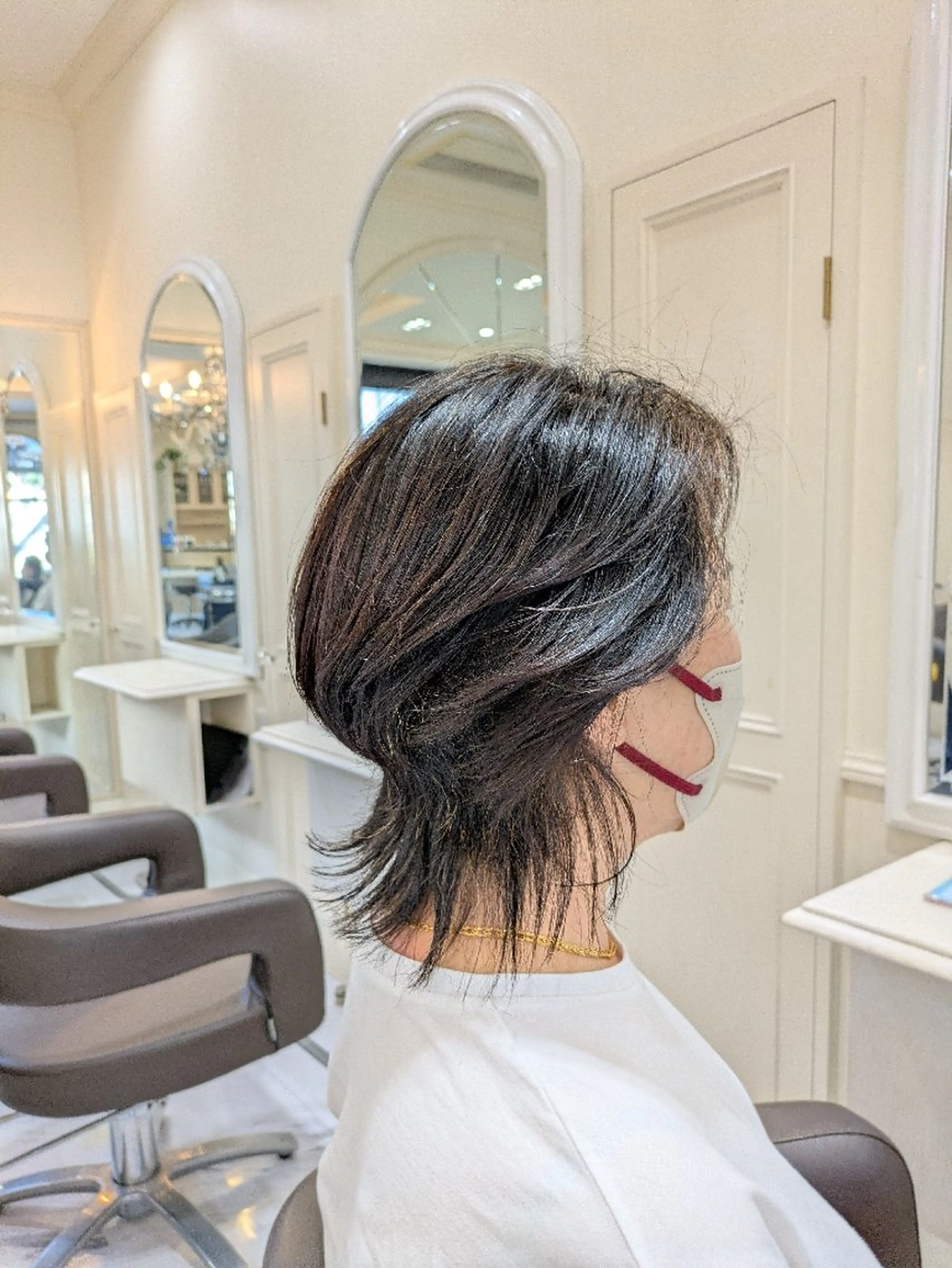 ミディアム Salon de with根本博史のヘアスタイル