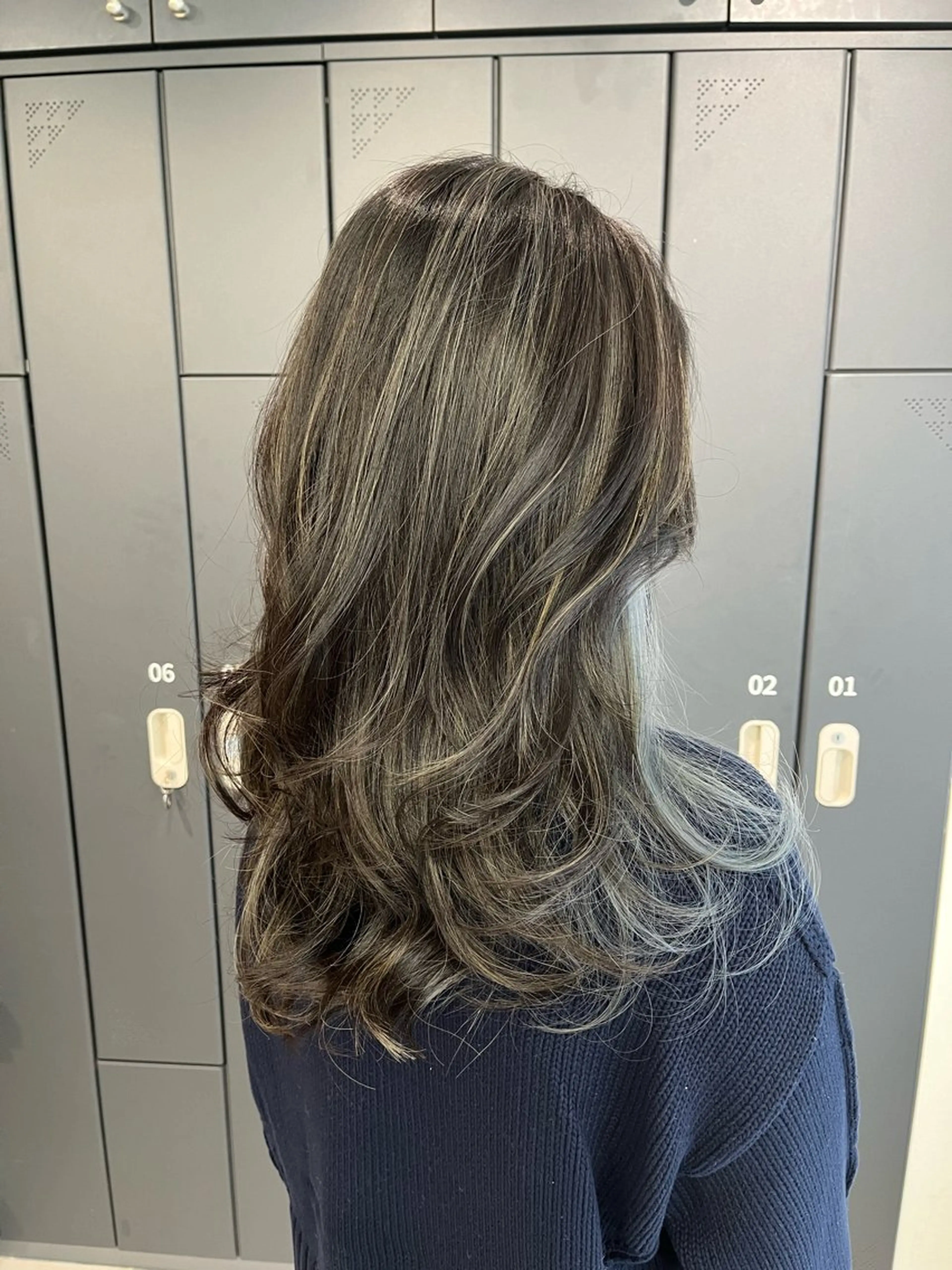 セミロング カラー ブルーカラー ハイライトカラー ハイライト カット ヘアカラー トリートメント ハイライト/ショート /ボブ/RYOHEIのヘアスタイル