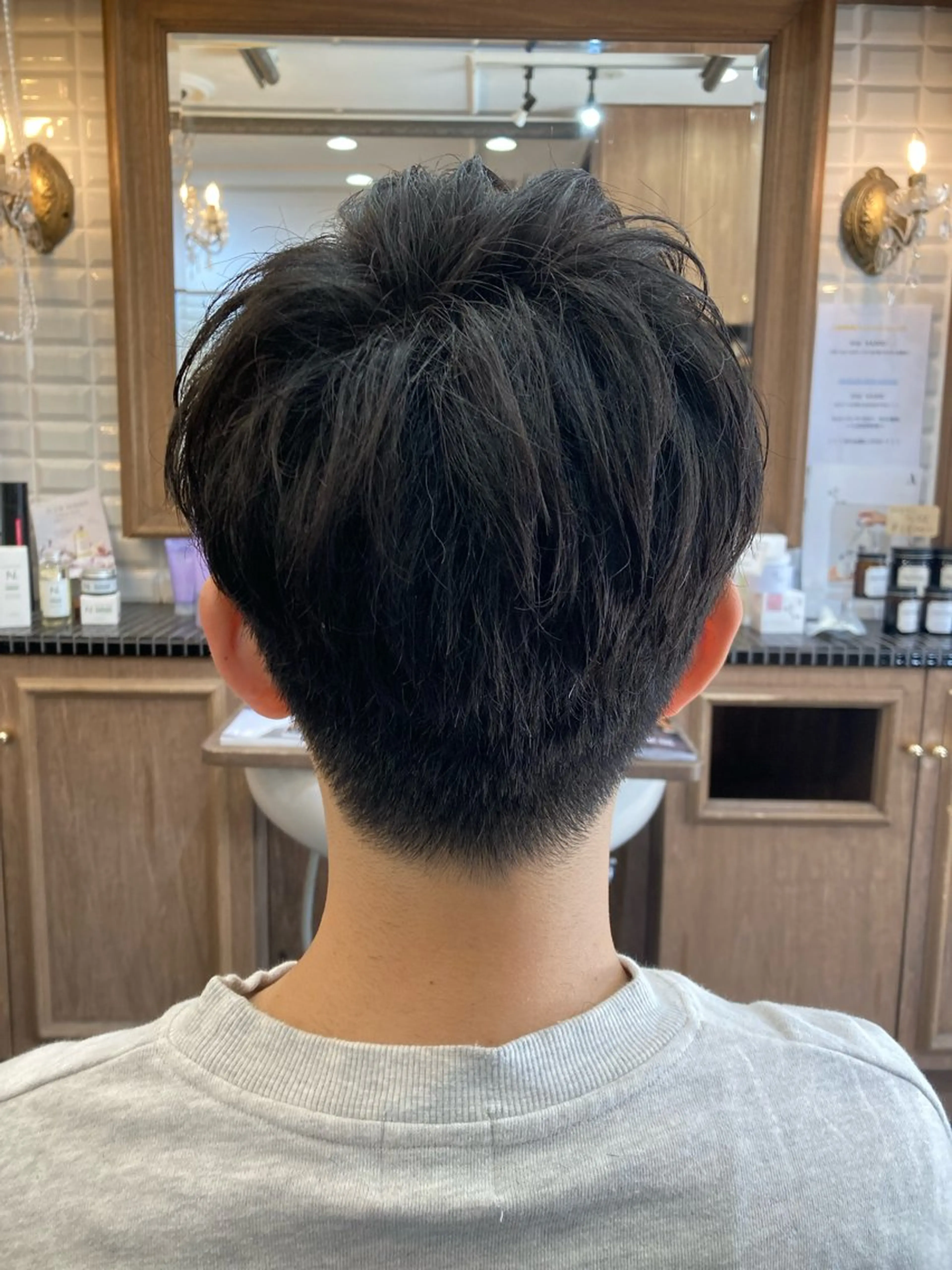 ショート メンズ 刈り上げ カット トリートメント ルピナス中田店長 山口大地のヘアスタイル