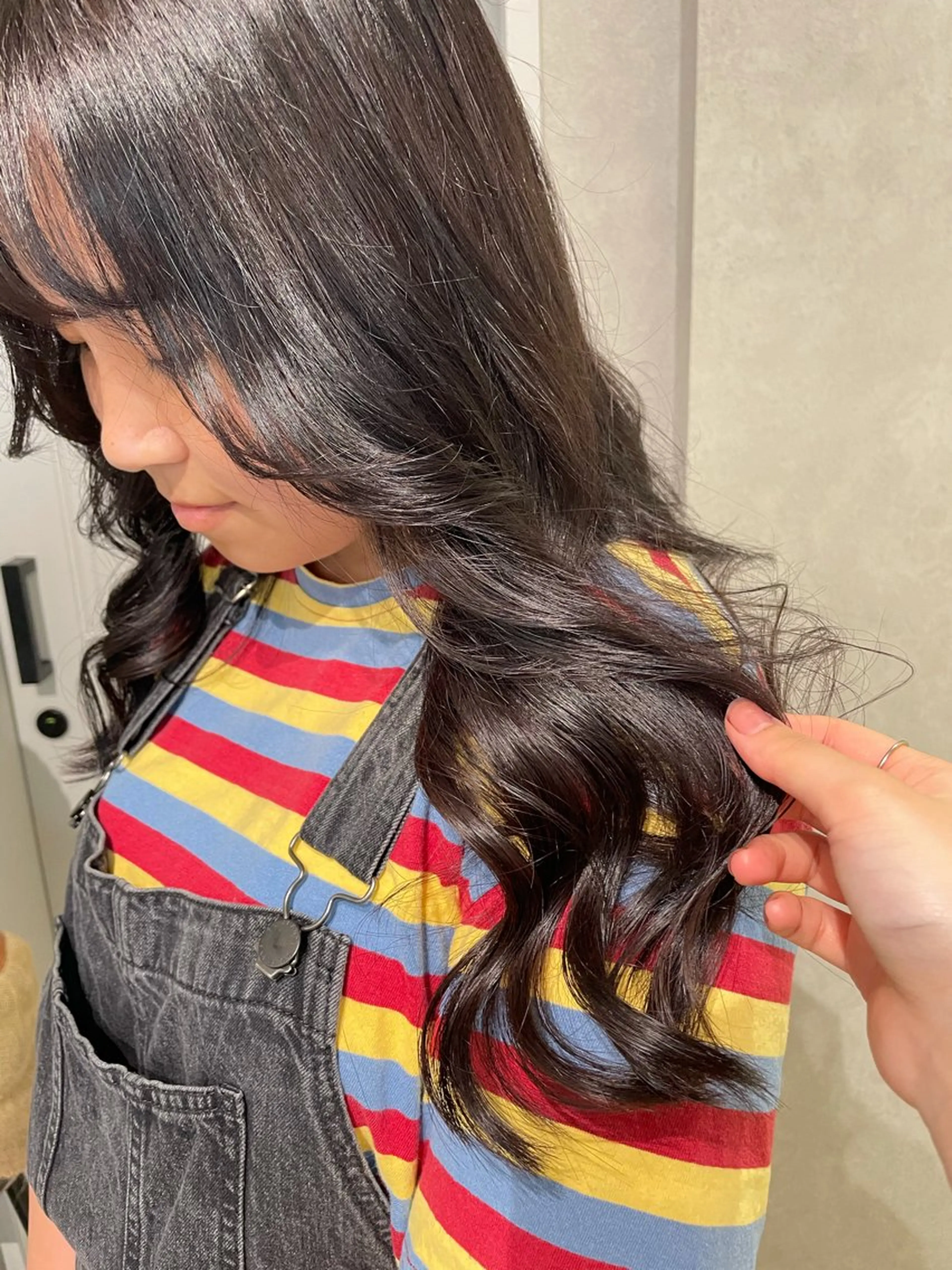 セミロング カラー ラベンダーカラー トリートメント ヘアカラー ナチュラル透明感🌱 小山美樹子のヘアスタイル