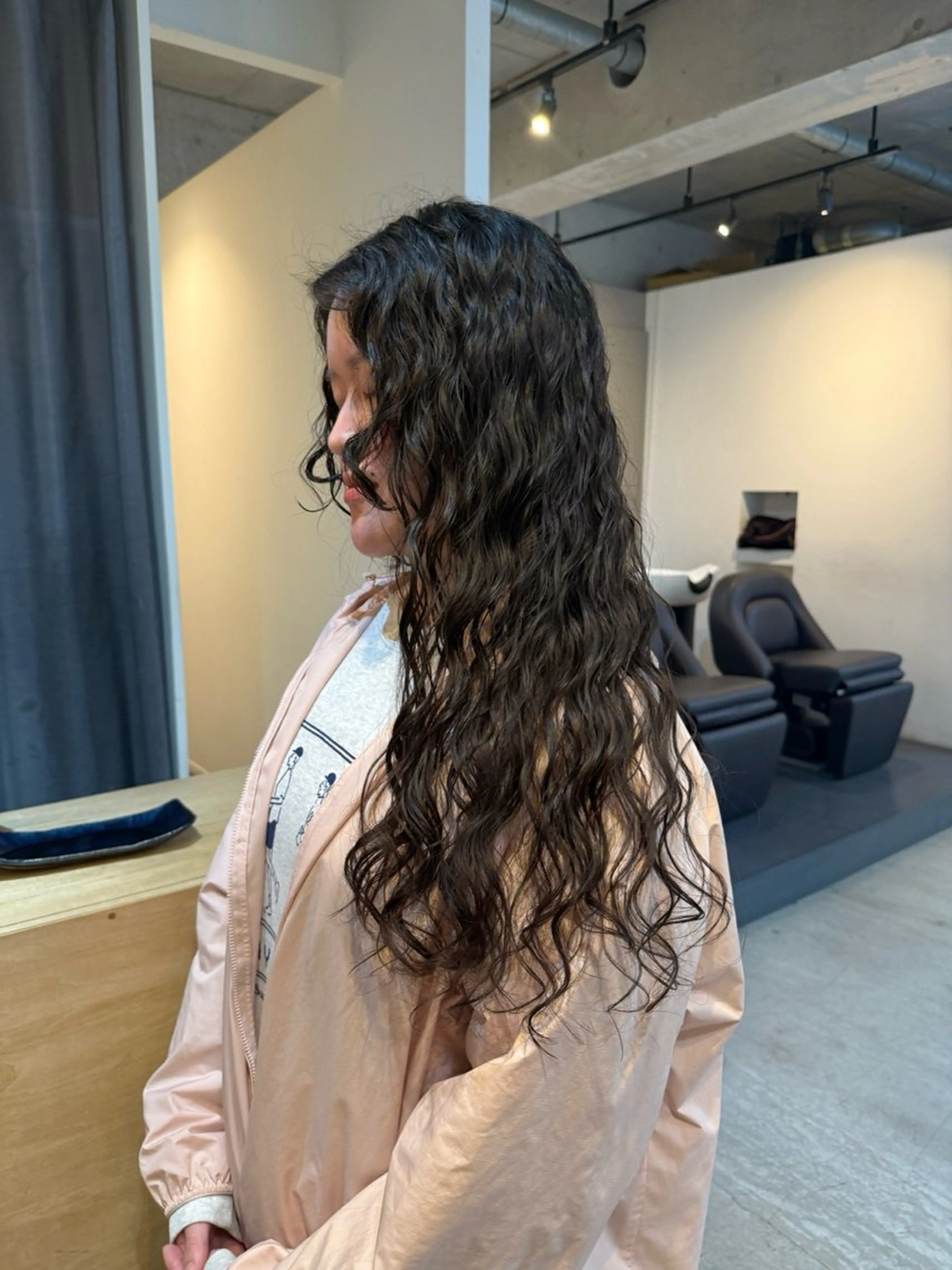 ロング カット パーマ トリートメント デジタルパーマ/ ウェーブパーマ/神野のヘアスタイル