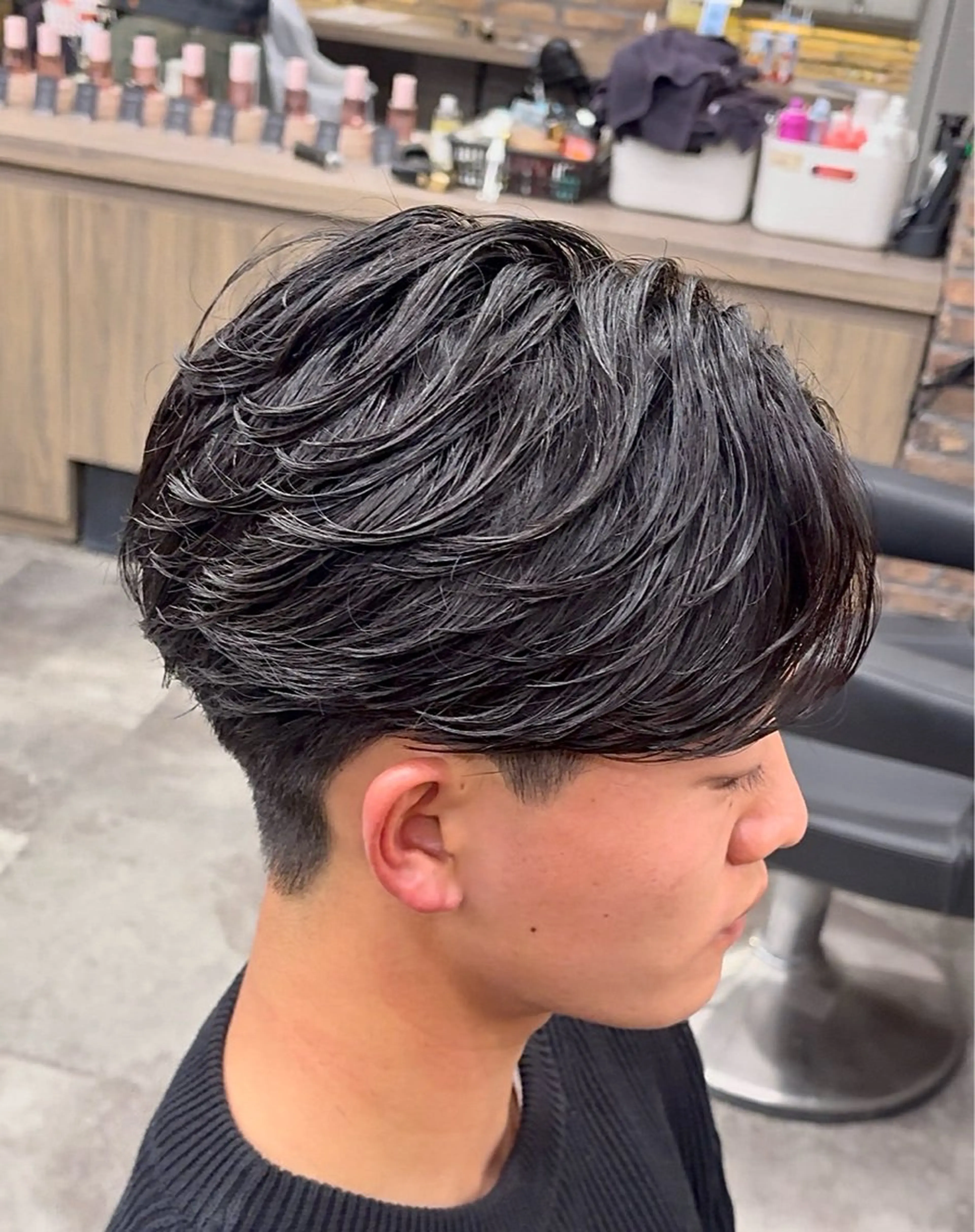 パーマ メンズ フェザーパーマ メンズパーマ センターパート/フェ ザー🔥SHUYAのヘアスタイル