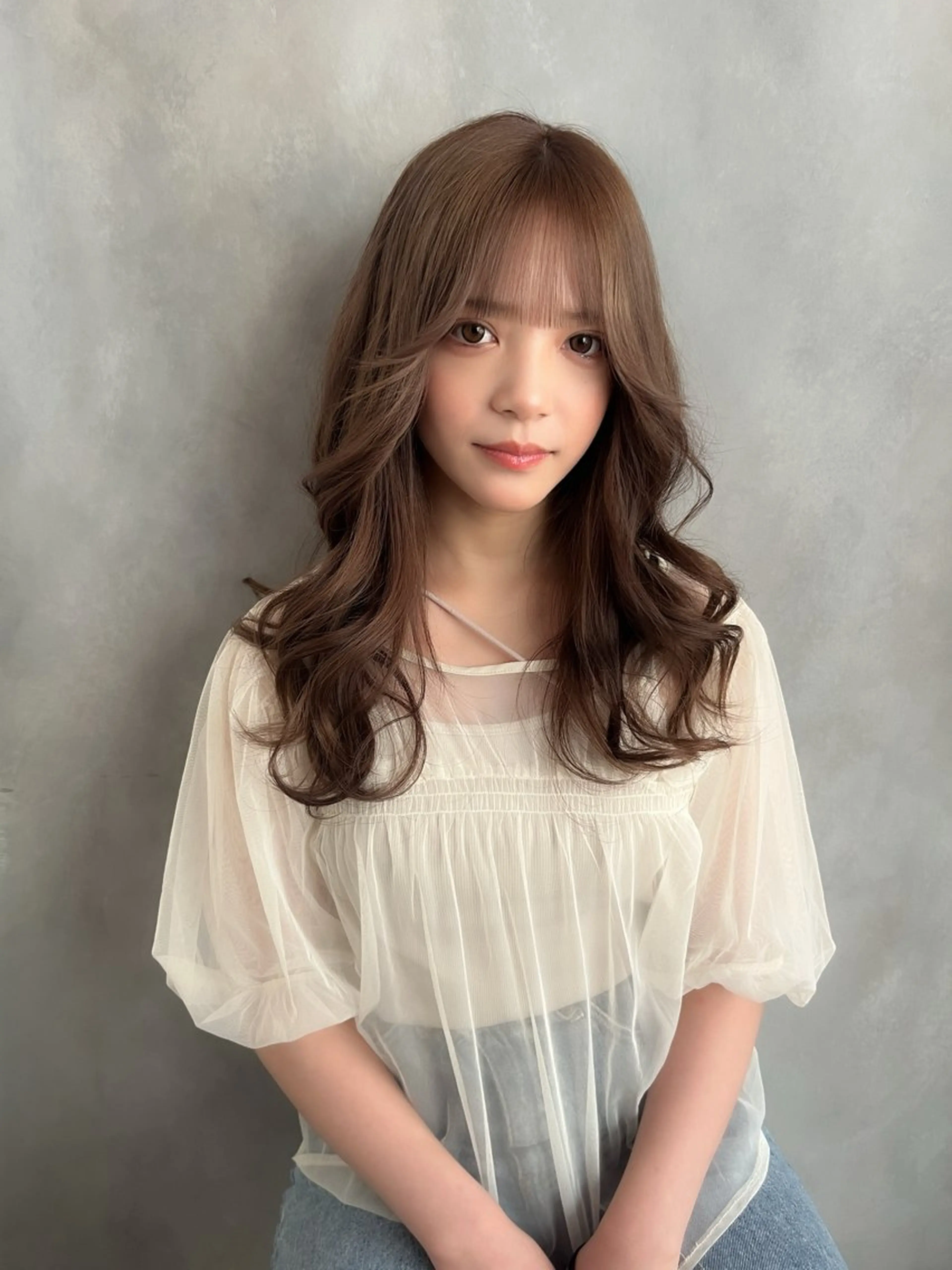 ミディアム カラー ヘアカラー Grow by NYNY 坂本 理輝のヘアスタイル