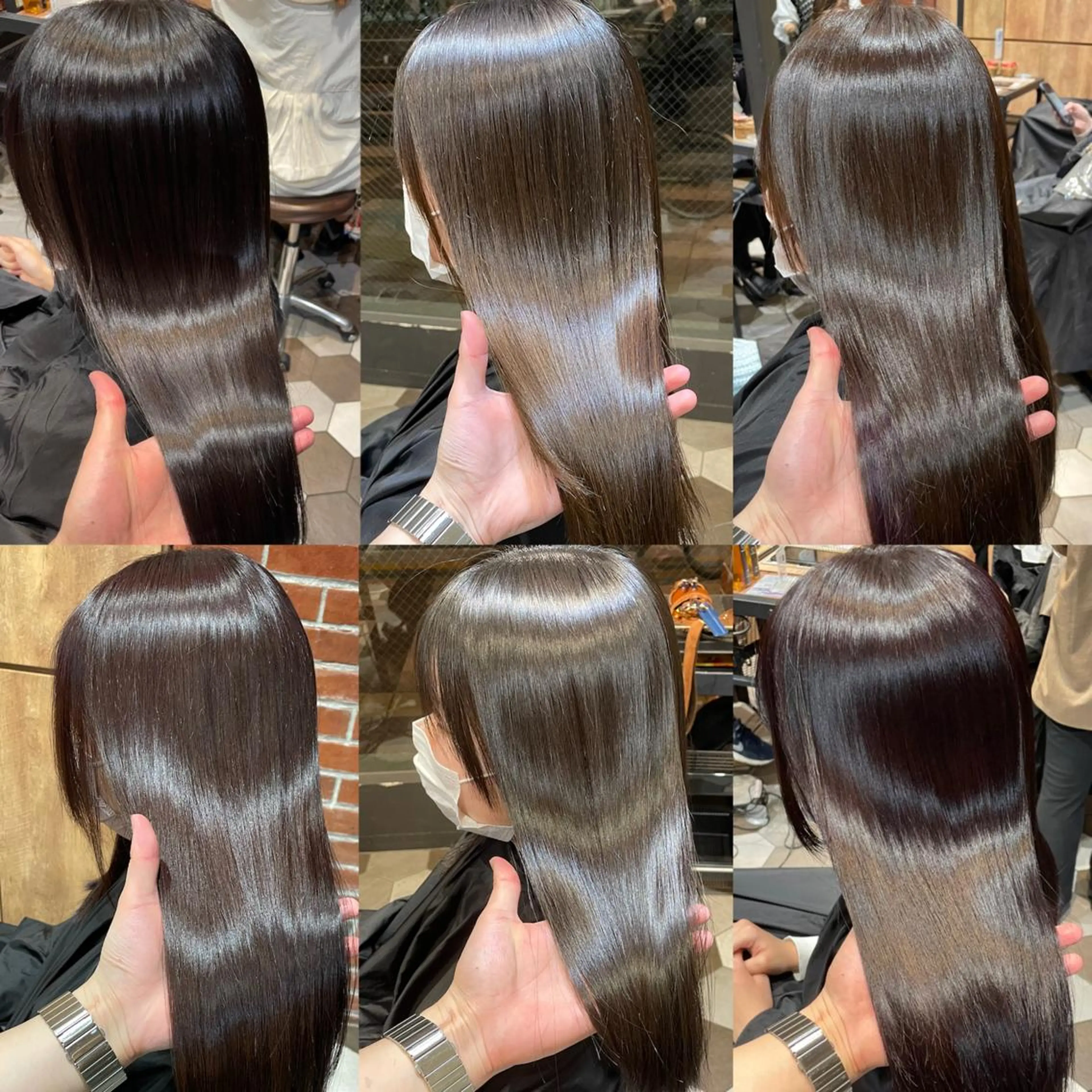 セミロング 髪質改善、縮毛矯正 酸性縮毛矯正のヘアスタイル