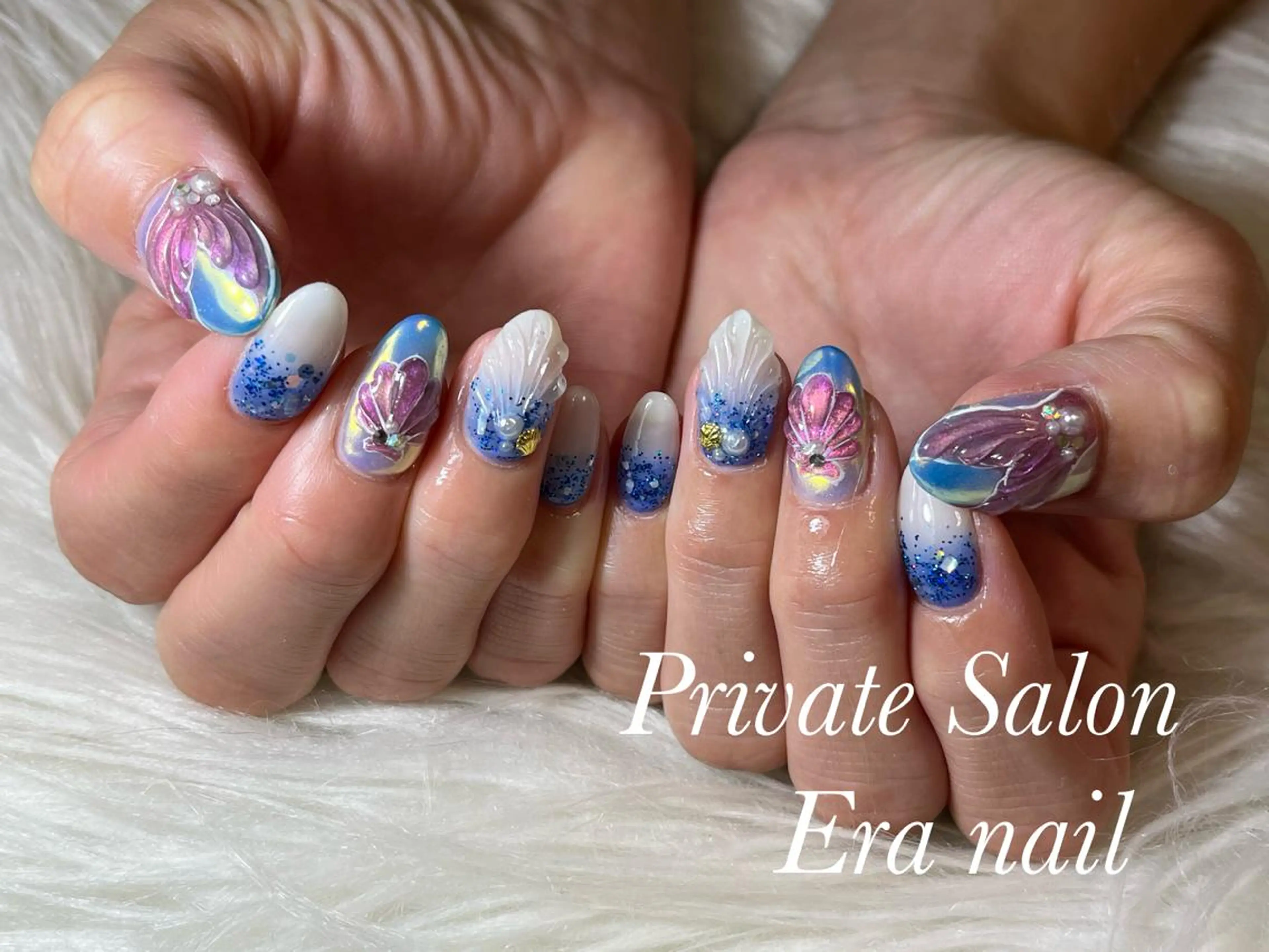 ネイル アートネイル クリアネイル ぷっくりネイル Era nailのネイルデザイン