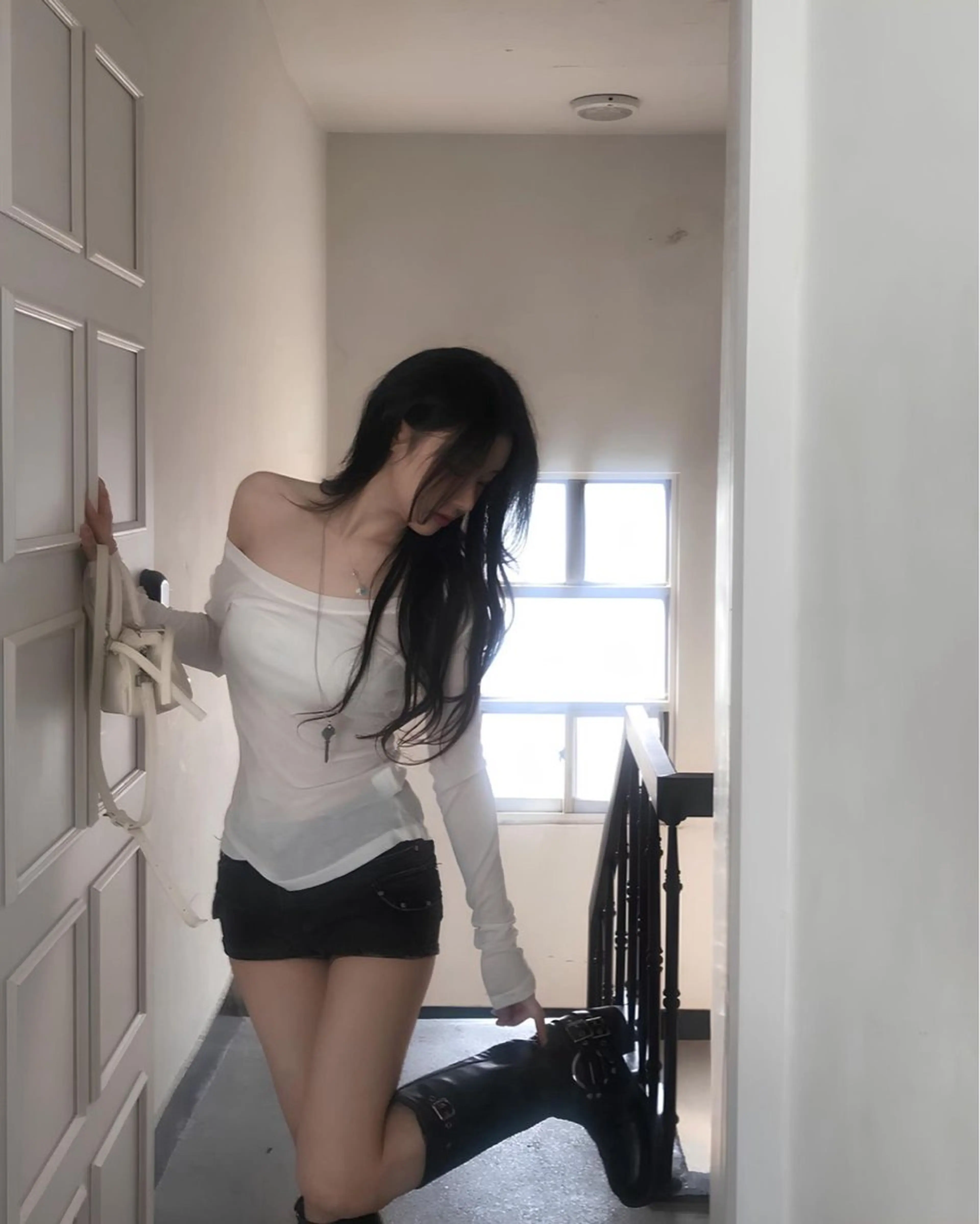 ロング カラー カット ヘアカラー 韓国風暗髪ヘア🤍 🫧MIREIのヘアスタイル