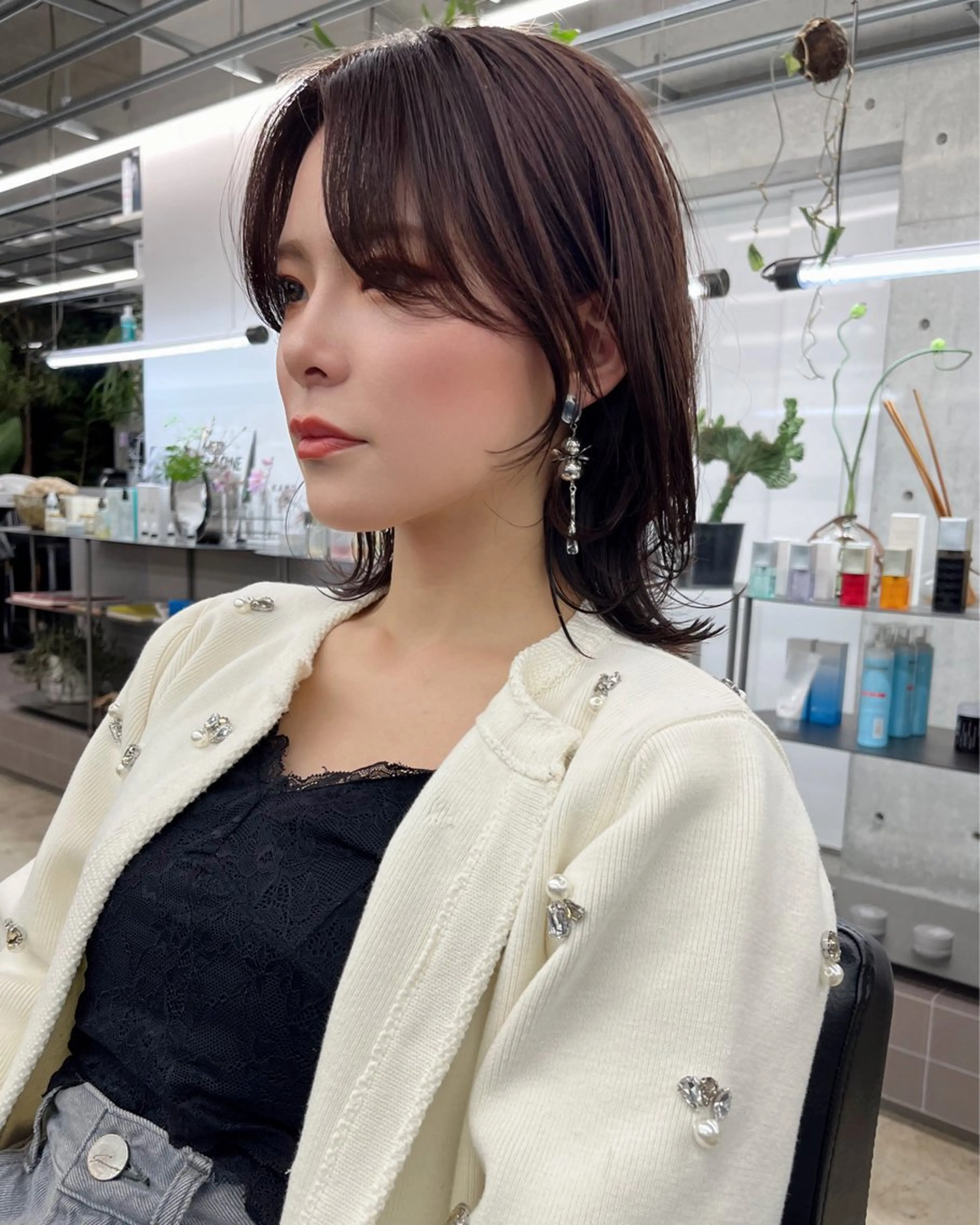 ミディアム カラー カット ヘアカラー ダブルカラー/ ケアブリーチ/クニトのヘアスタイル