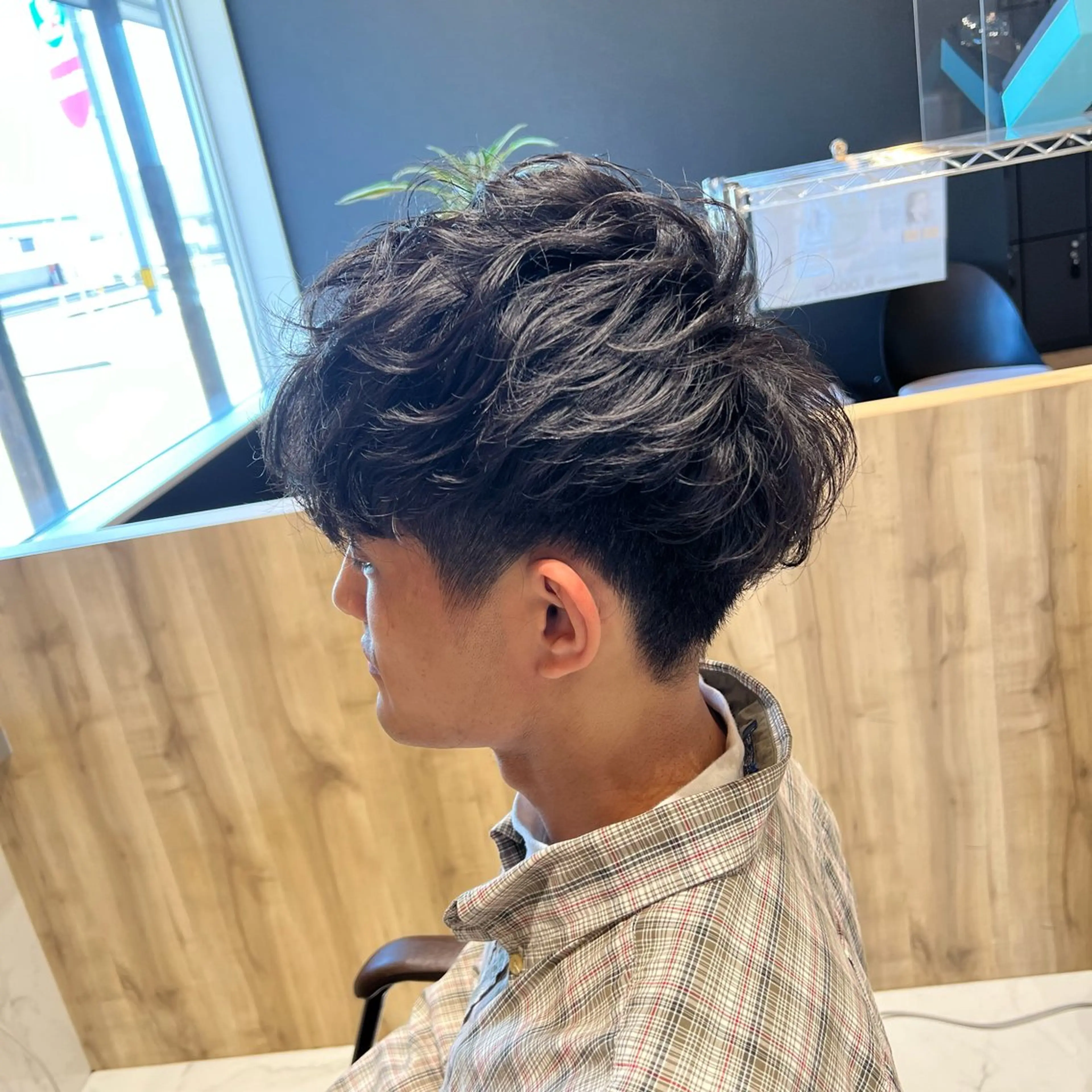 ショート パーマ メンズ カット パーマ ルクール喜多町店 コムロのヘアスタイル