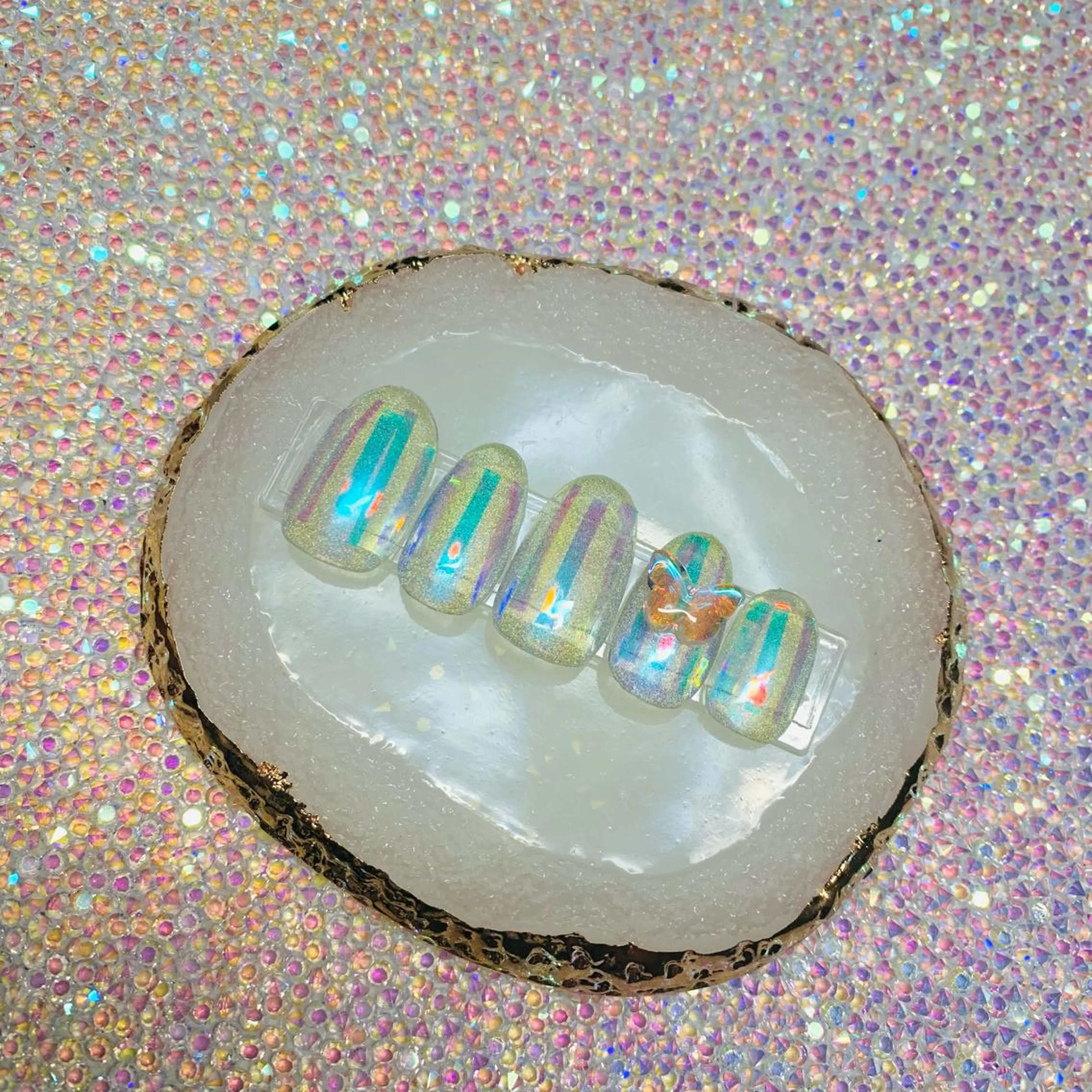 ネイル ジェルネイル 氷ネイル・うるうるネイル 韓国ネイル マグネットネイル パラジェル Nailsalon Spina 琴美のネイルデザイン