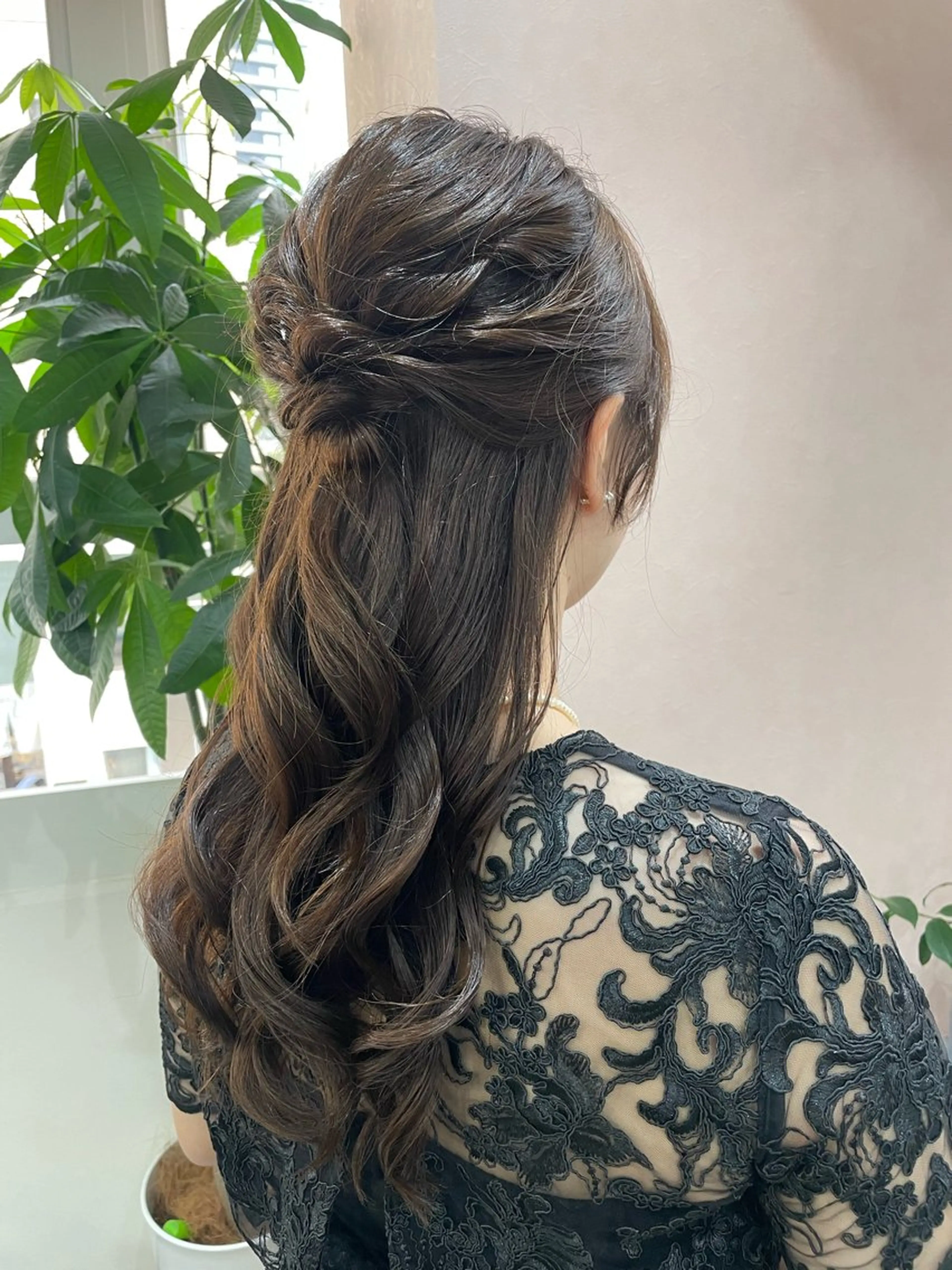 ロング ヘアアレンジ 韓国風パーマ/ヘア セット/店長みづきのヘアスタイル