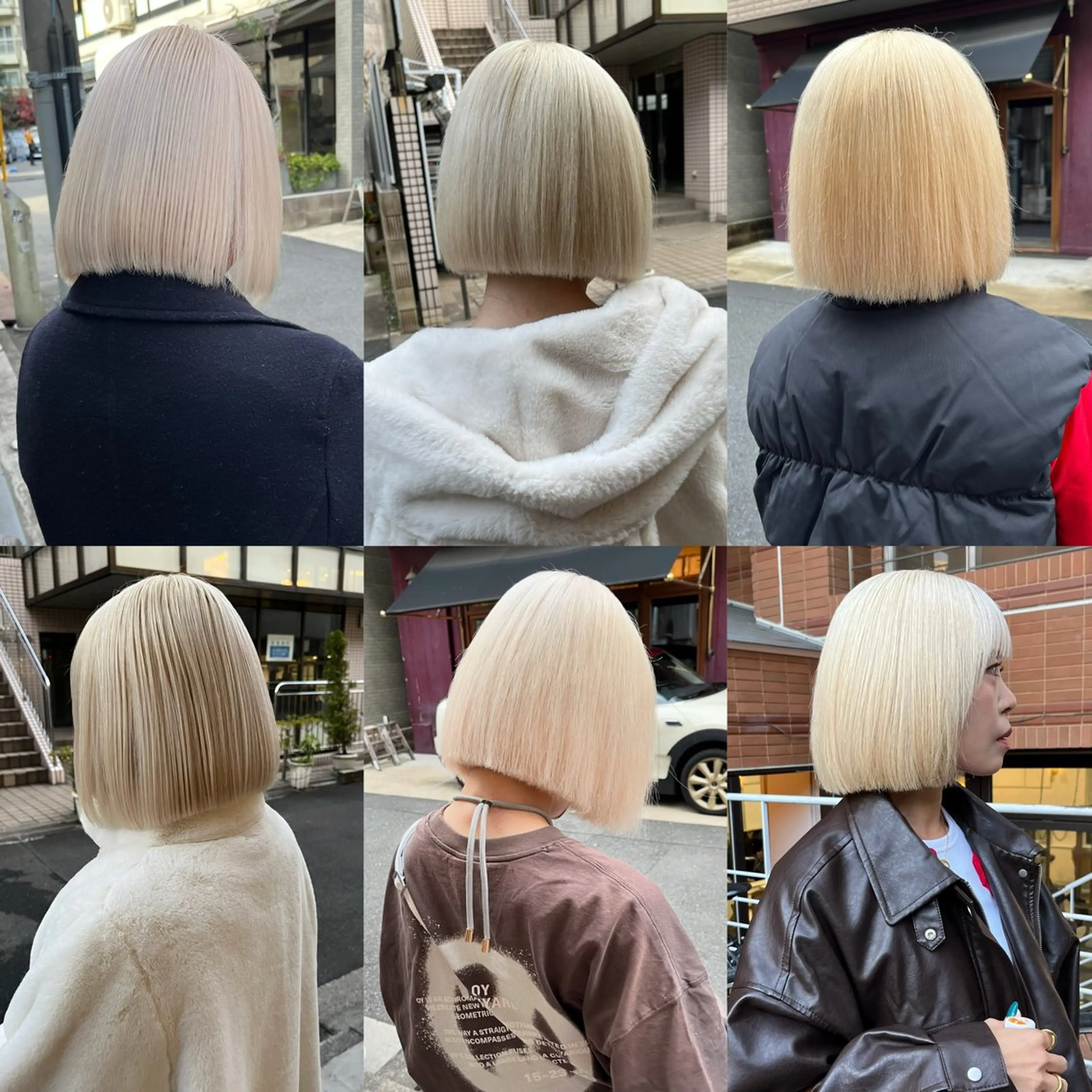 カラー ヘアアレンジ ブロンド ボブ ヘアカラー トリートメント ハイトーン/美髪矯正 🍃大江拓実のヘアスタイル