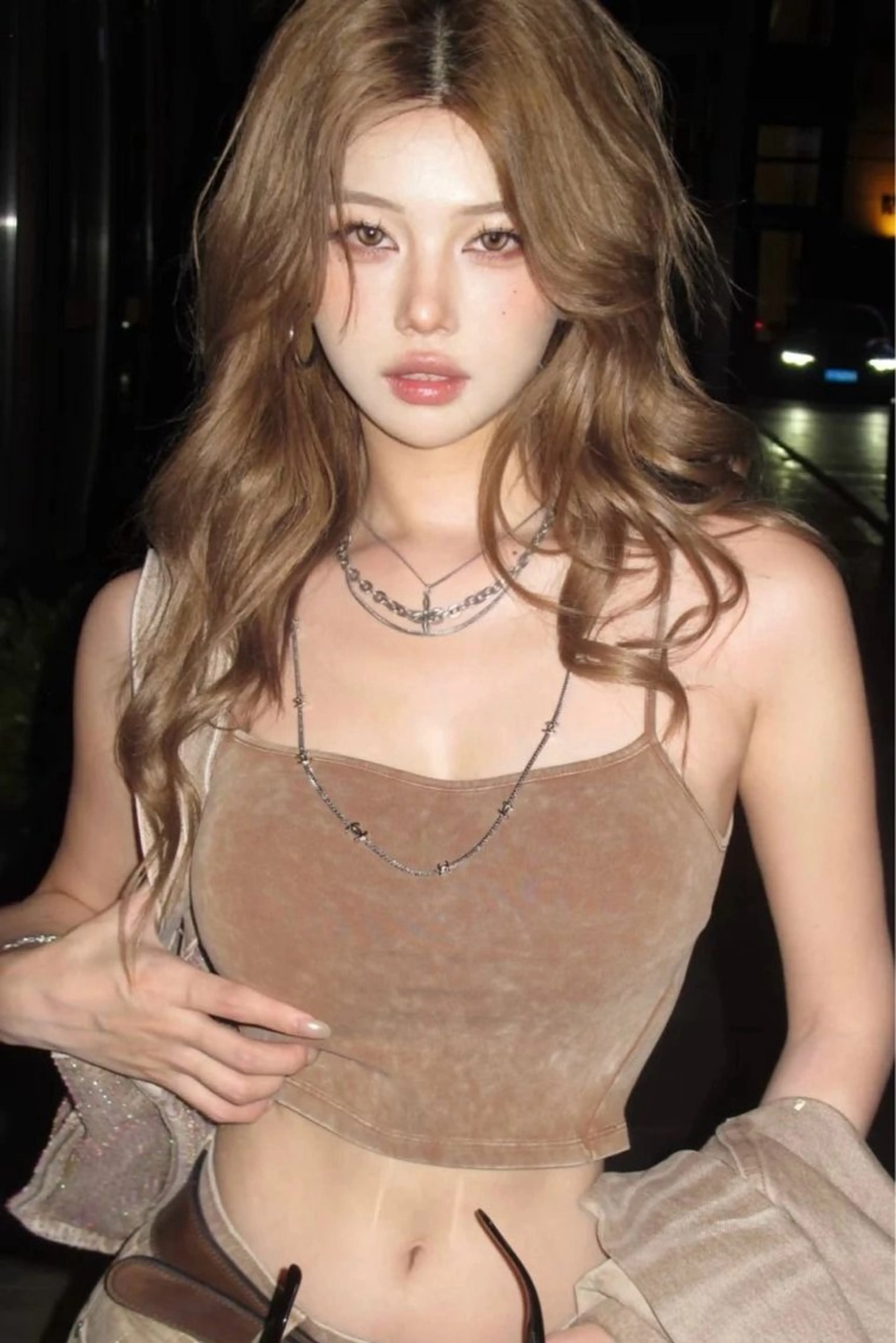 ロング 顔周りカット 韓国風ヘア 似合わせカット ワンホンヘア カット ヘアカラー トリートメント 𝑺𝑨𝑨𝒀𝑨 渋谷ワンホンHairのヘアスタイル