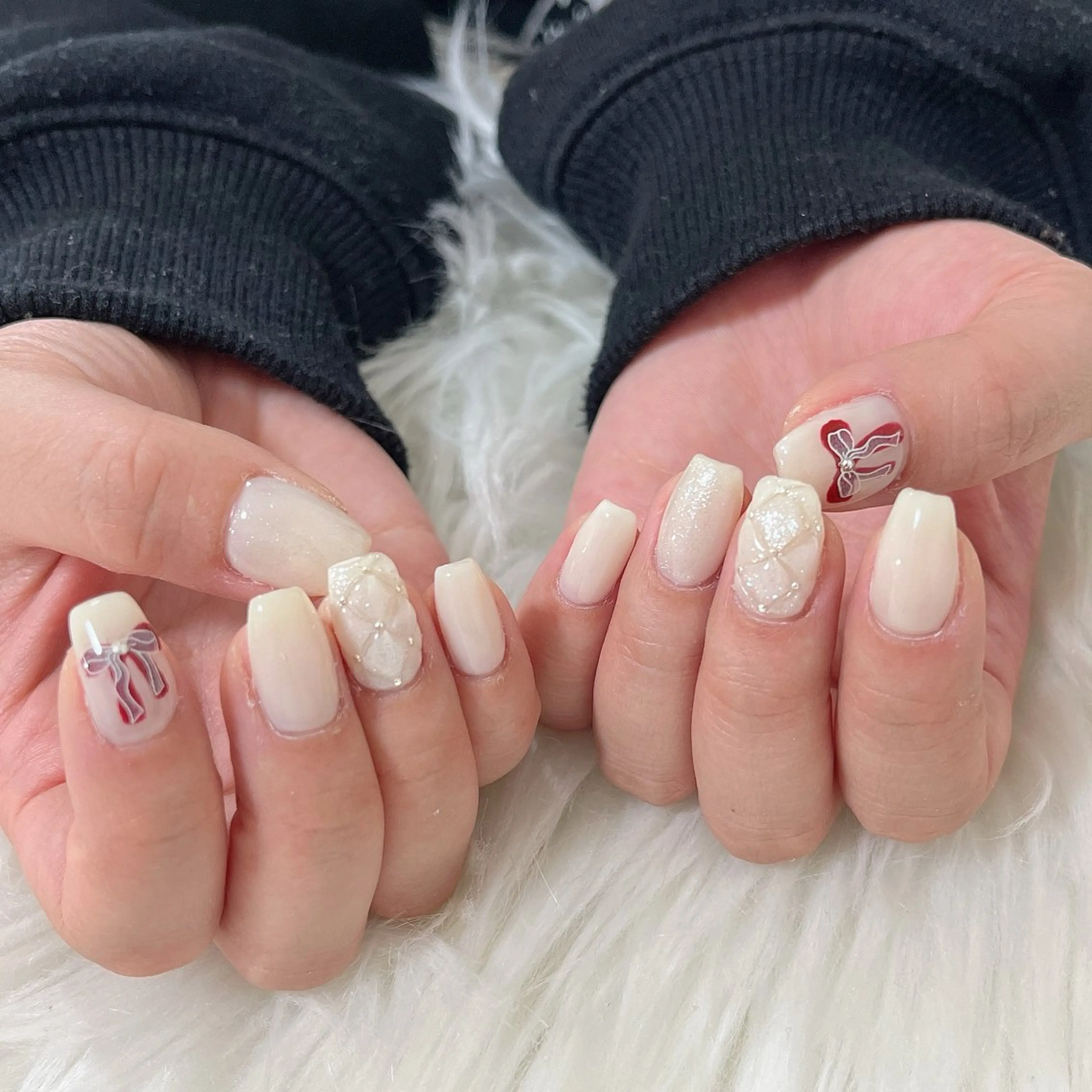 ネイル 韓国ネイル ラメ(グリッター) 持ち込み ハンドネイル 🐕‍🦺Yappy 💗A-tanのネイルデザイン