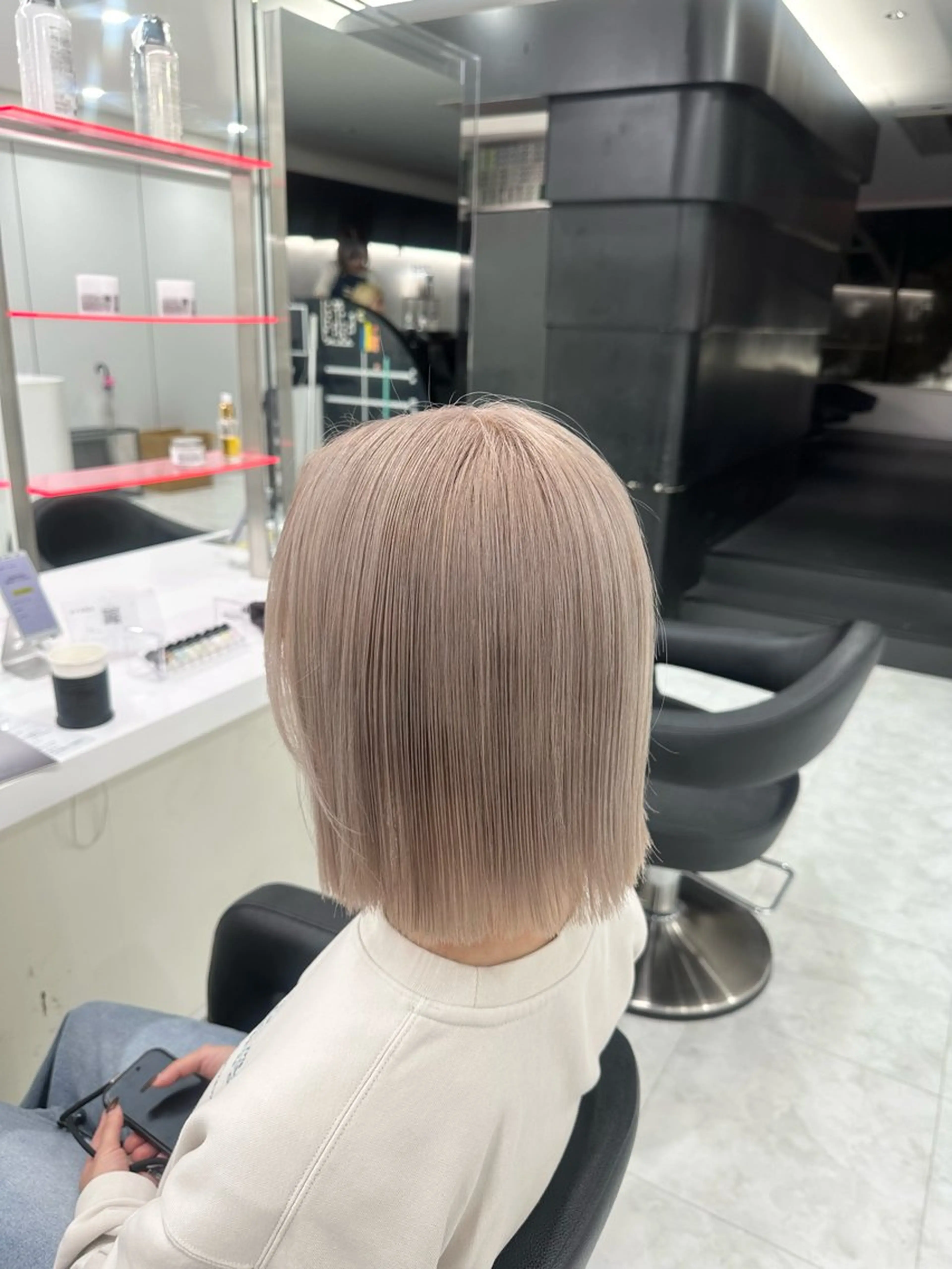 ショート カット ヘアカラー トリートメント ヘッドスパ ヘアセット 韓国ガーリー🤍ハイ トーン🤍Ayanaのヘアスタイル