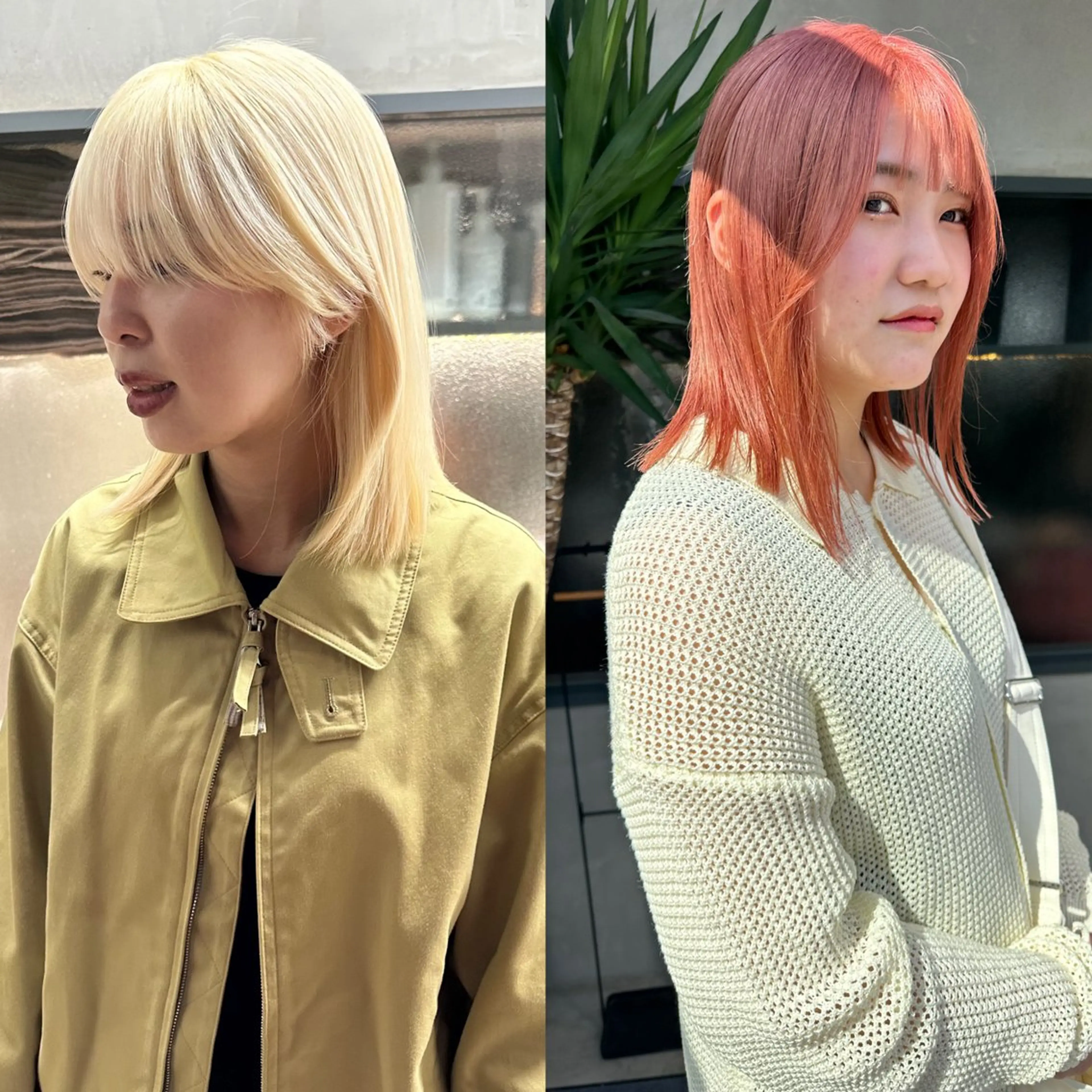 ミディアム ミディアムパーマ 縮毛矯正 カット ヘアカラー ボブ/似合わせカット /ニュアンスカラーのヘアスタイル