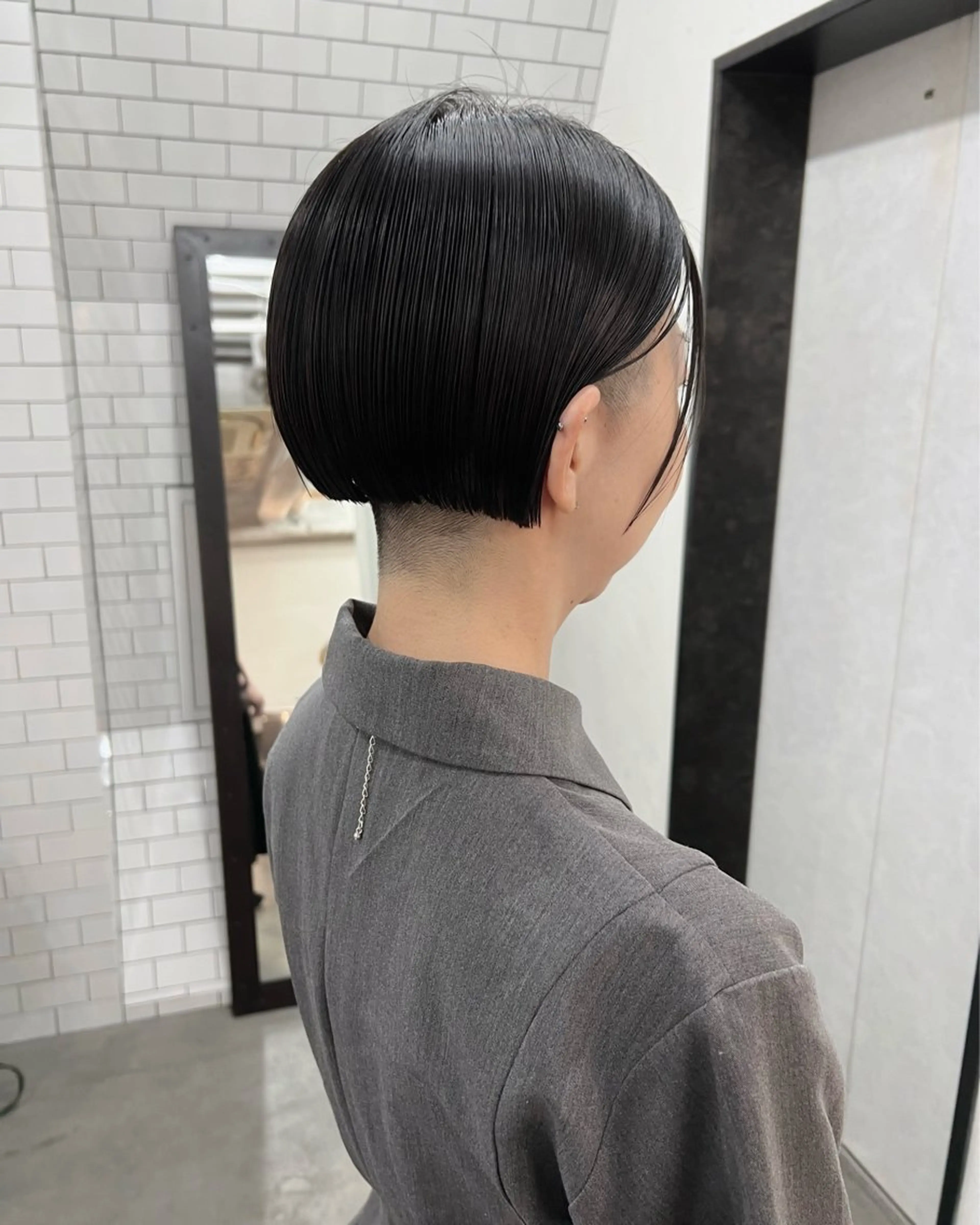 ショート カット パーマ 紙屋町ショート /ボブ　パーマ河内蓮のヘアスタイル