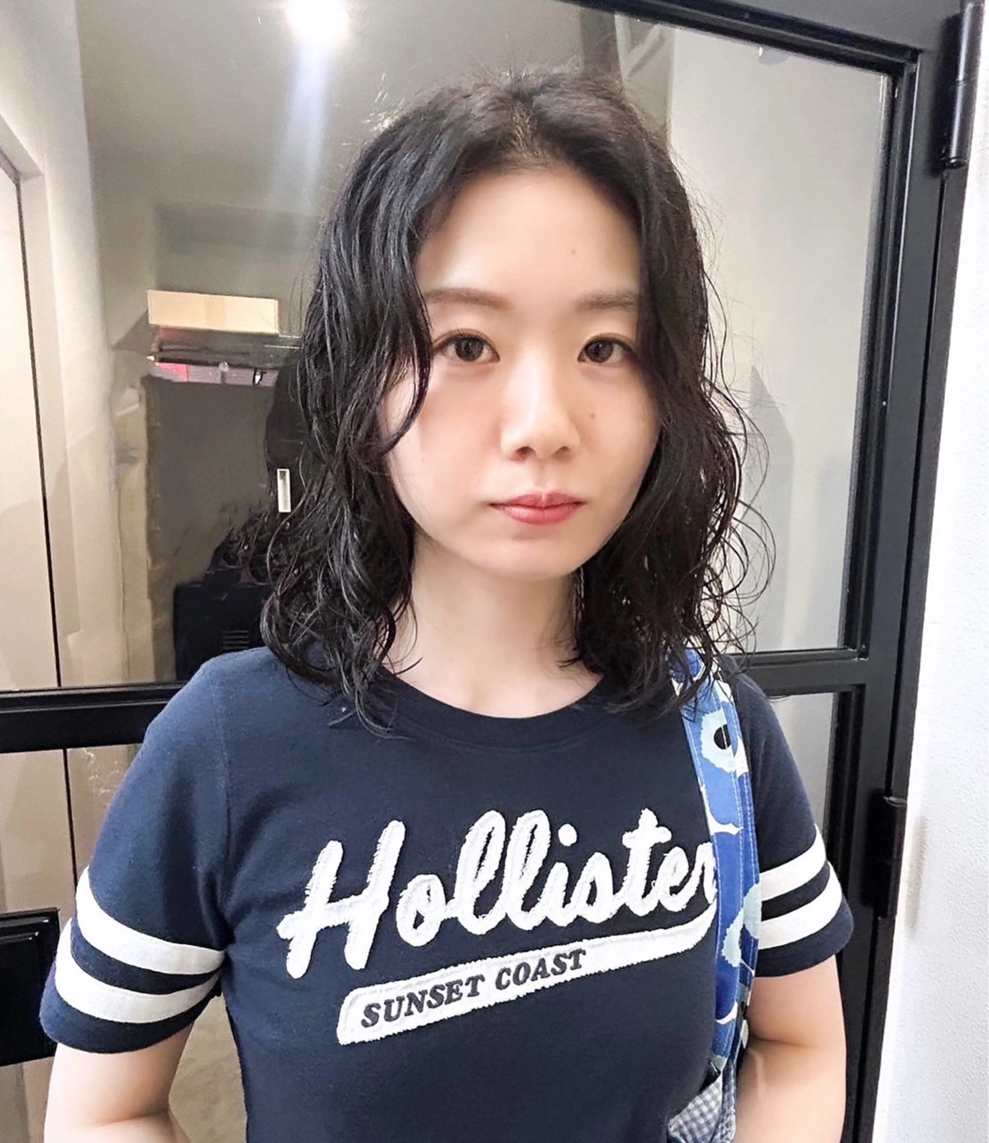 ミディアム パーマ 原田 朱里のヘアスタイル