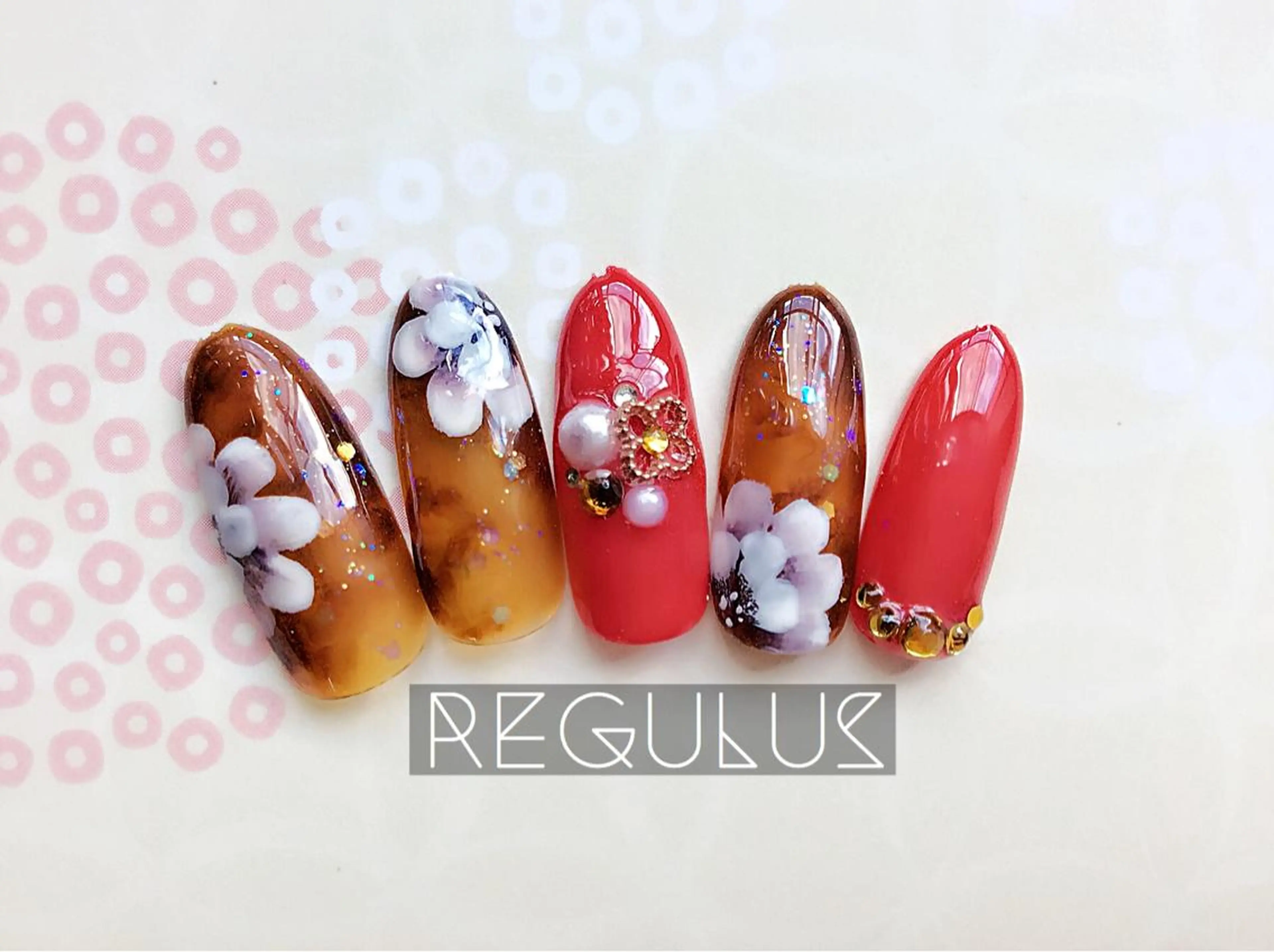 ネイル 成人式 ネイルチップ Regulus 西川のネイルデザイン