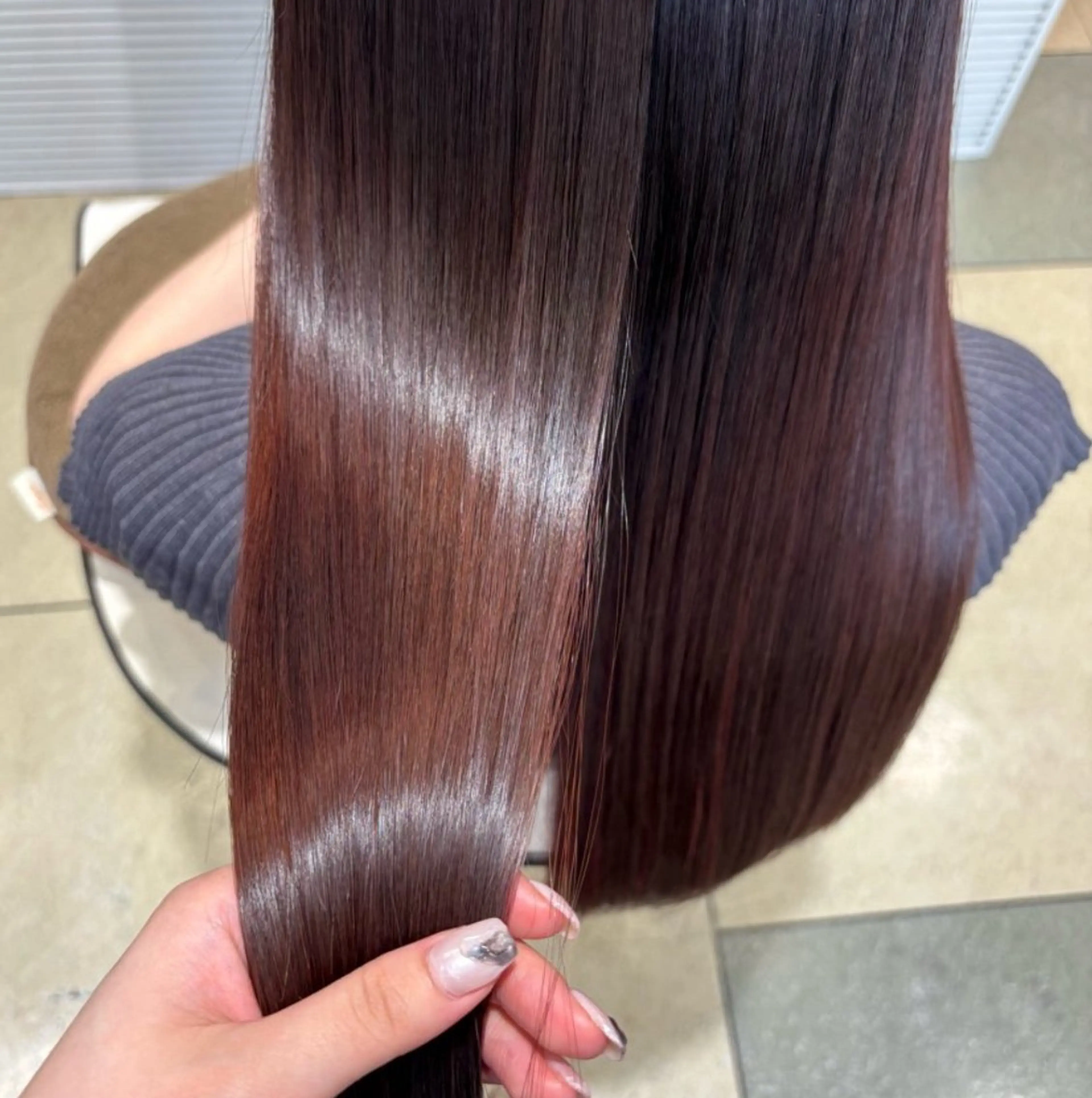 ロング カラー ケアカラー 髪質改善 ロング トリートメント 透明感カラー/ くびれヘア/ユウユのヘアスタイル